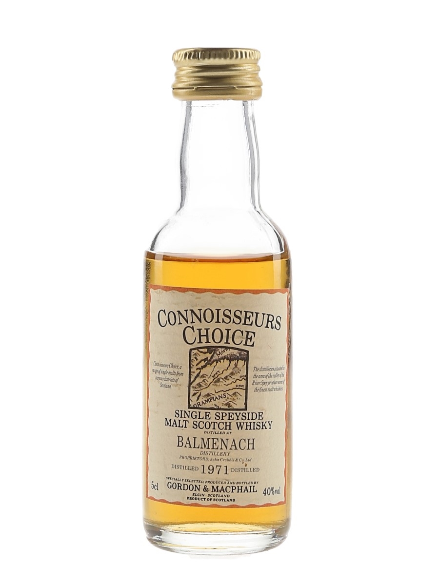 Balmenach 1971 Connoisseurs Choice Bottled 1980s - Gordon & MacPhail 5cl / 40%
