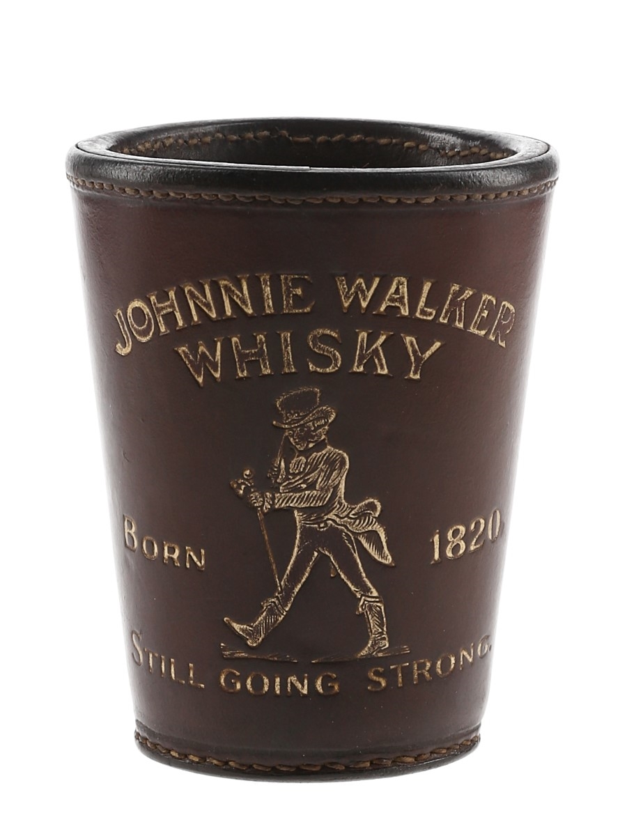 Johnnie Walker Leather Dice Cup  9.5cm x 7.5cm