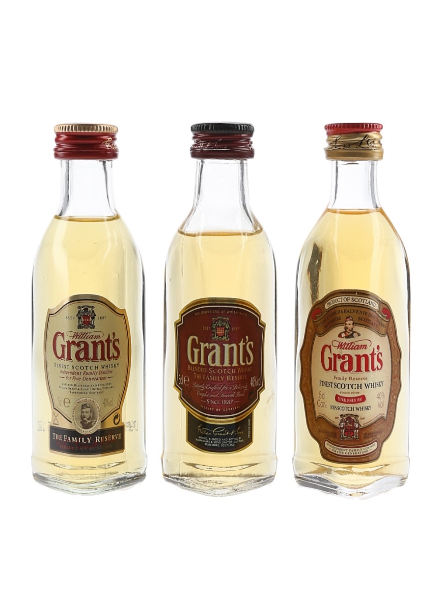 Grant's Family Reserve Bottled 1980s-1990s 3 x 5cl / 40%