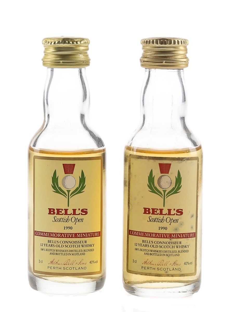Bell's 12 Year Old Scottish Open 1990 Commemorative Miniature 2 x 3cl / 40%