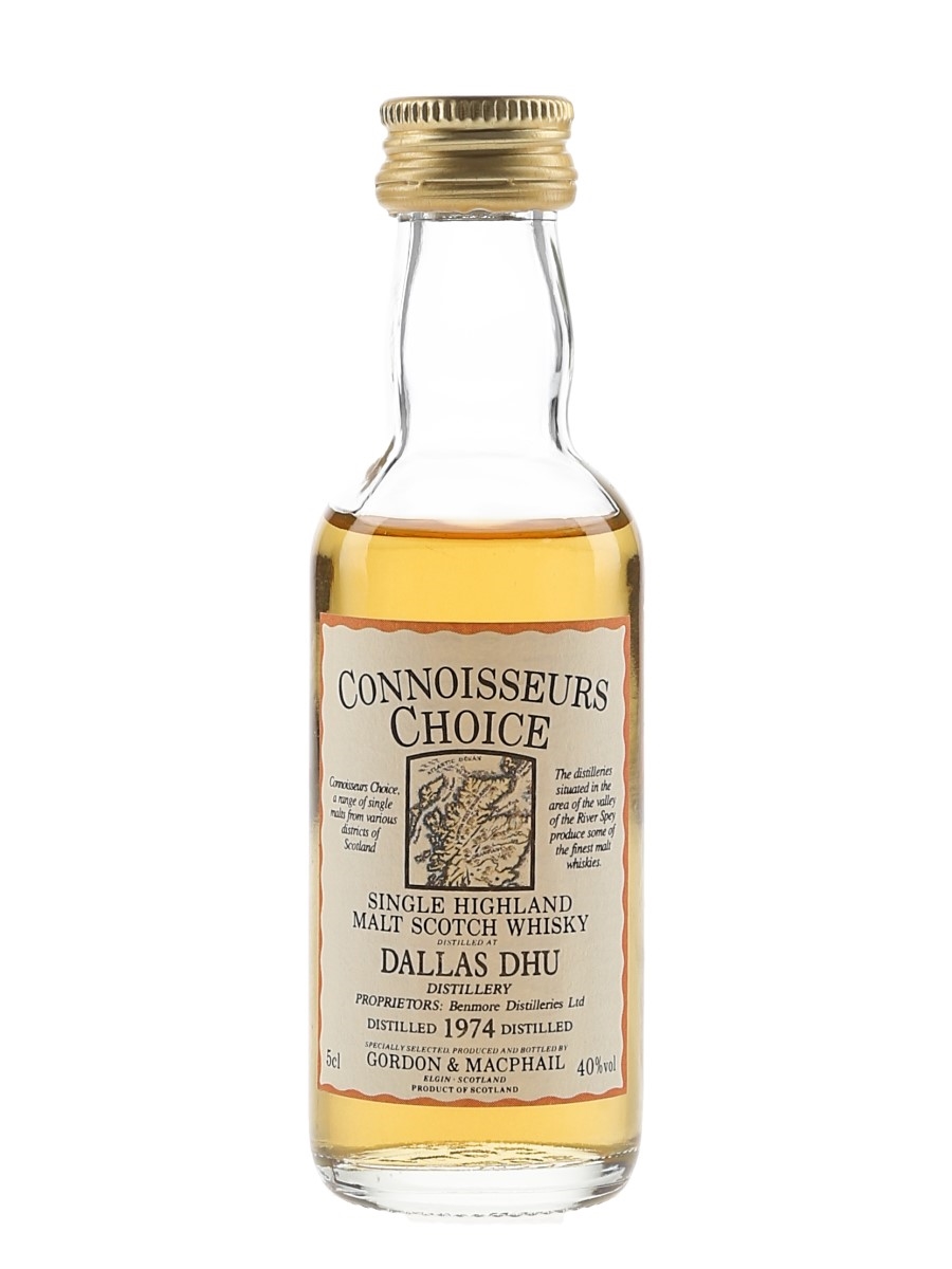 Dallas Dhu 1974 Connoisseurs Choice Bottled 1990s - Gordon & MacPhail 5cl / 40%