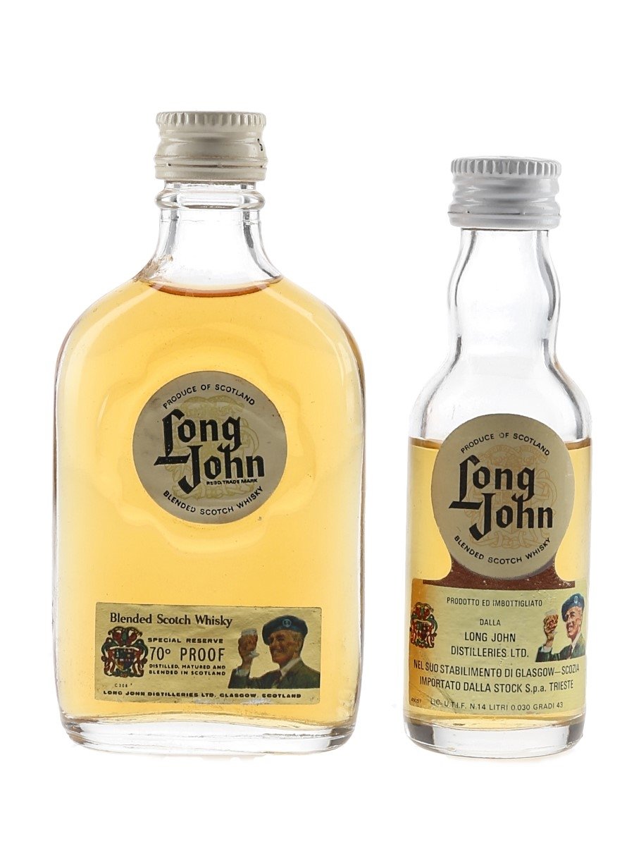 Long John Bottled 1970s-1980s 2 x 5cl