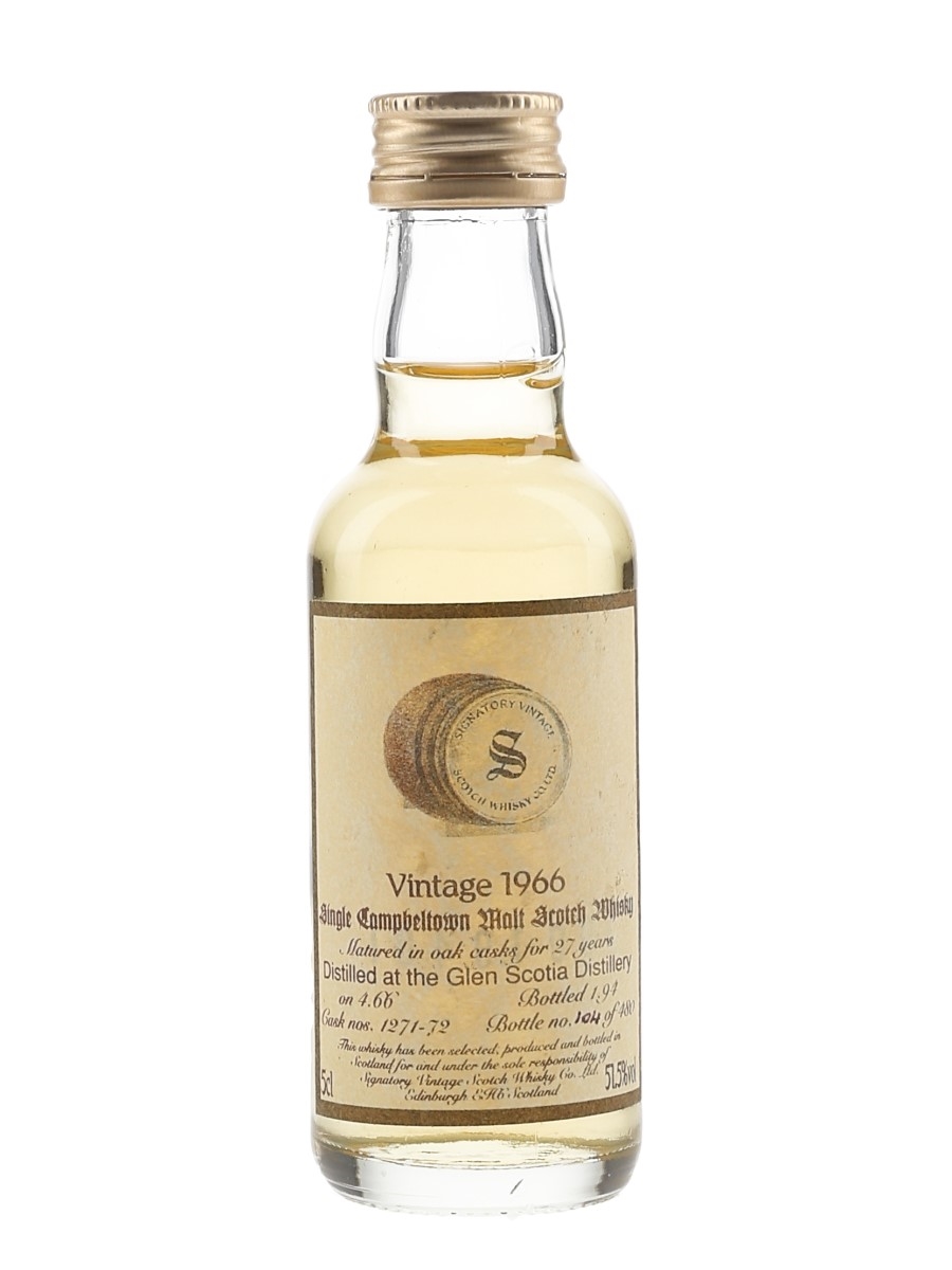 Glen Scotia 1966 27 Year Old Bottled 1994 - Signatory Vintage 5cl / 51.5%