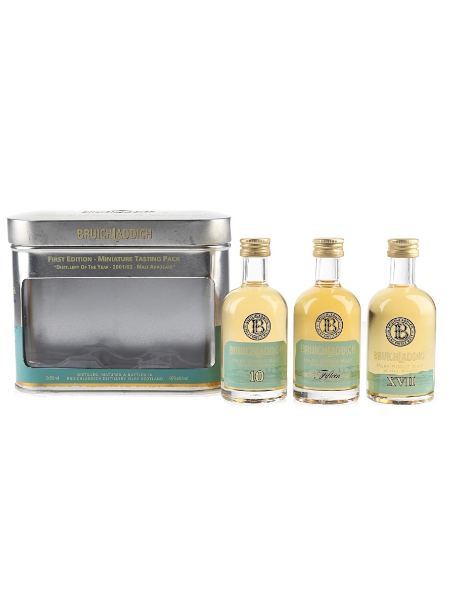 Bruichladdich First Edition Miniature Tasting Pack 10, 15 & 17 Year Old 3 x 5cl / 46%