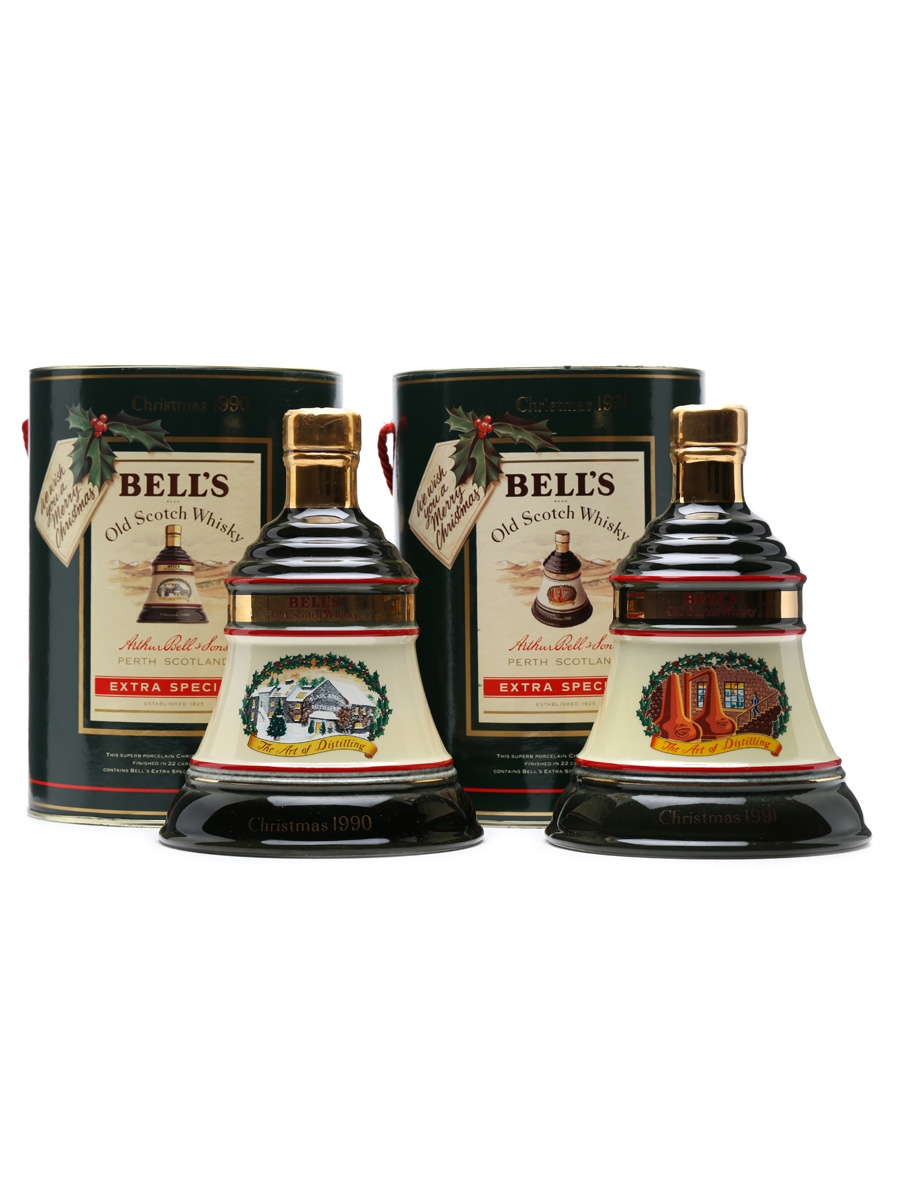 2 x Bell's Christmas Decanters 70cl 