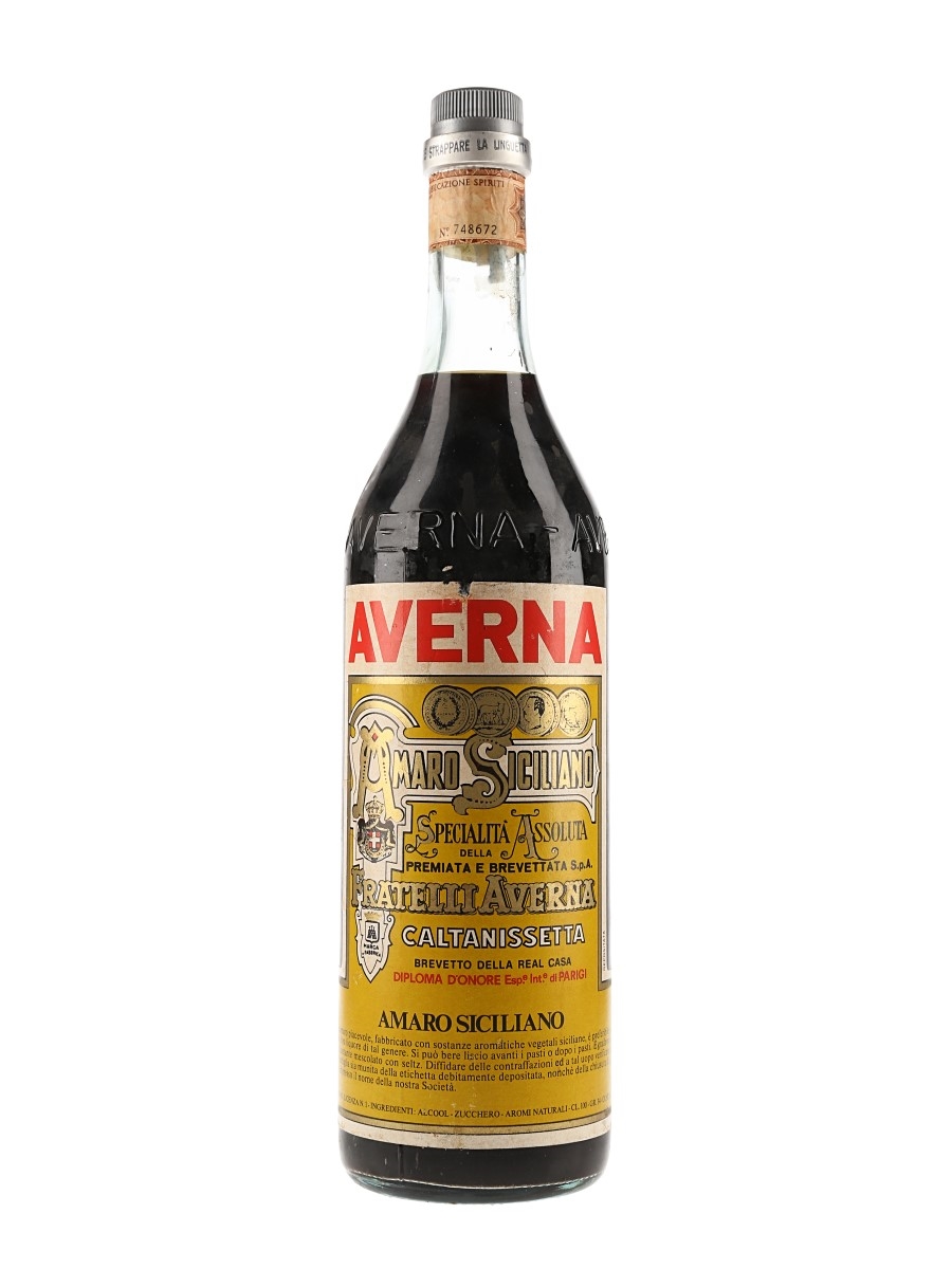 Fratelli Averna Amaro Siciliano Bottled 1970s-1980s 100cl / 34%