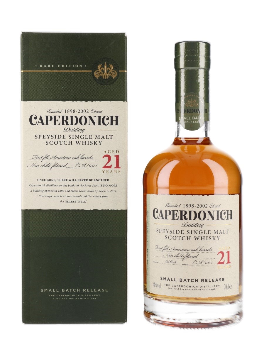 Caperdonich 21 Year Old Batch number CA 001/001/70cl / 48%