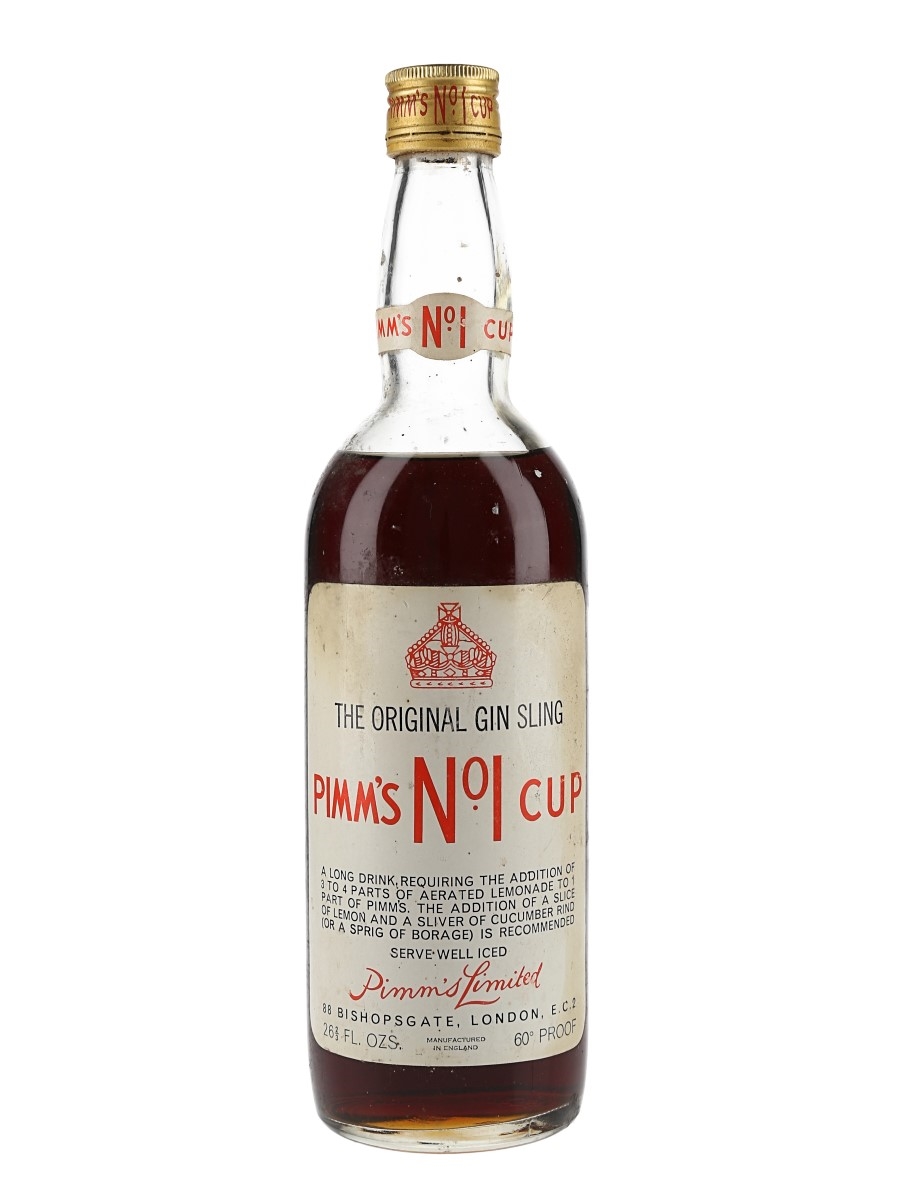 Pimm's No.1 Cup The Original Gin Sling Bottled 1960s-1970s 75.7cl / 34%
