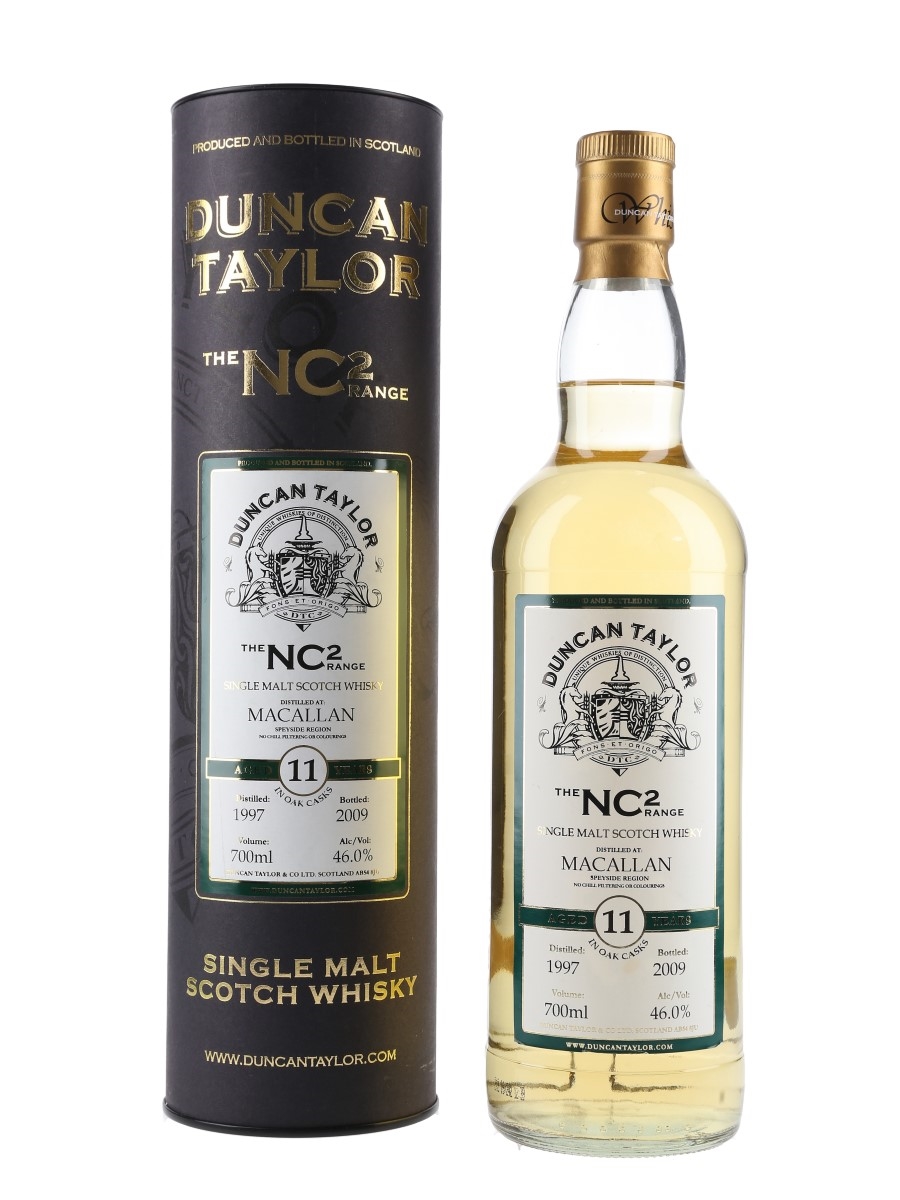 Macallan 1997 11 Year Old Duncan Taylor Bottled 2009 - The NC2 Range 70cl / 46%