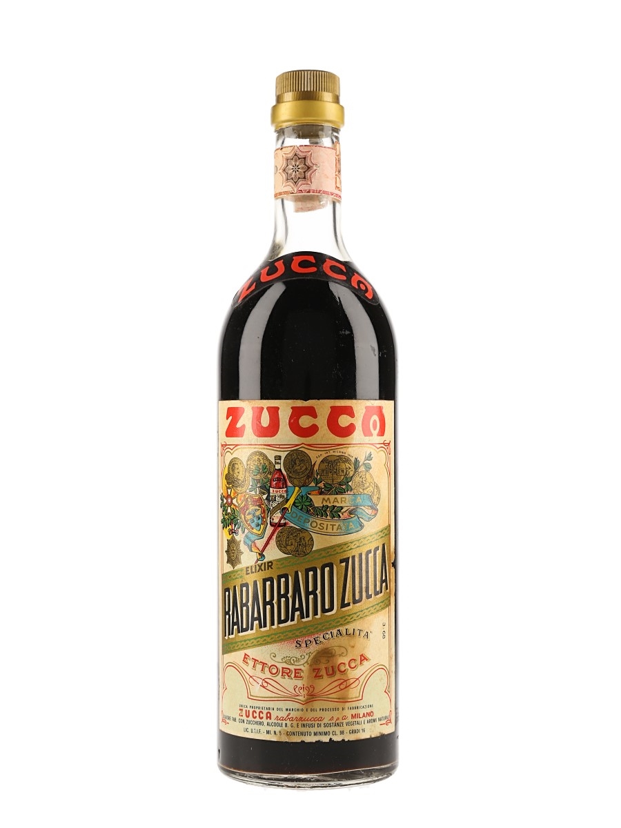 Zucca Elixir Rabarbaro Bitters Bottled 1960s 98cl / 16%