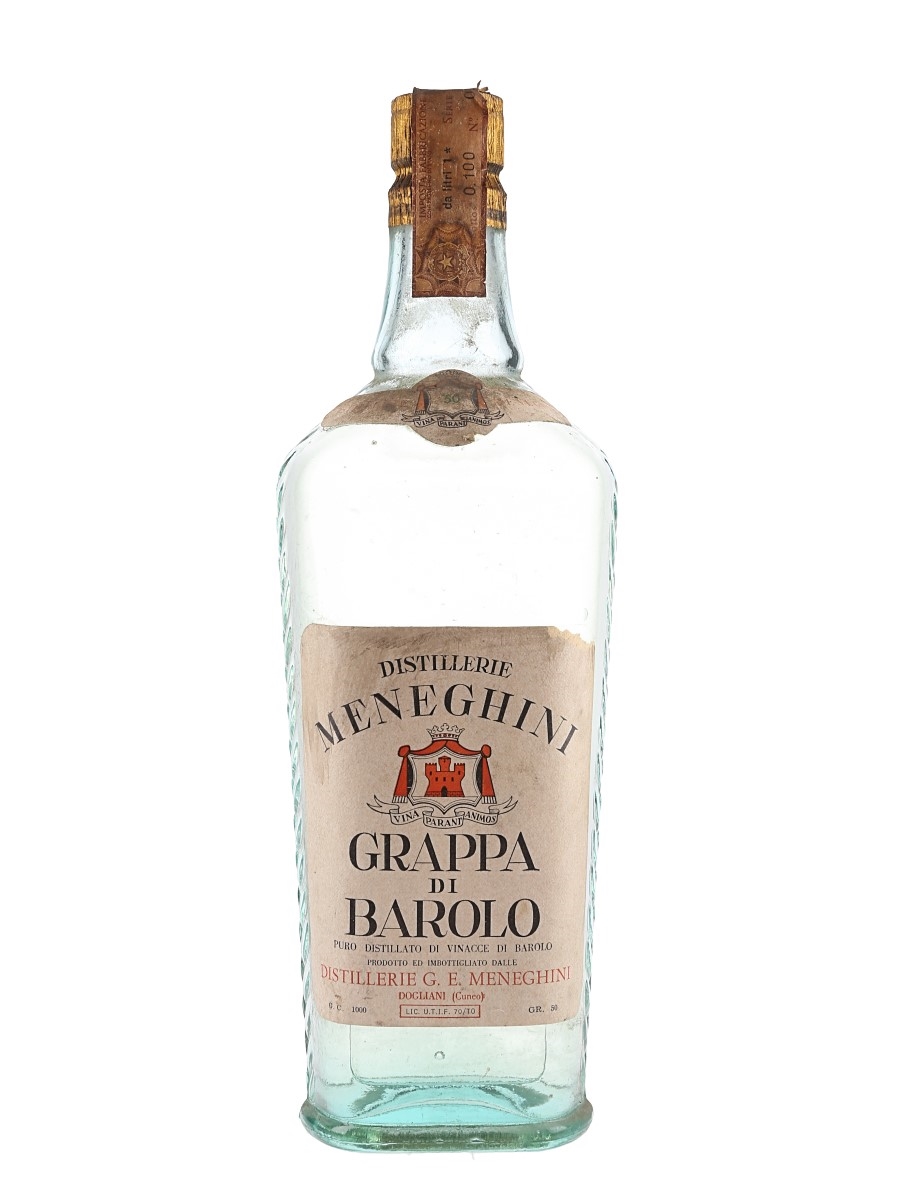 Meneghini Grappa Di Barolo Bottled 1960s-1970s 100cl / 50%