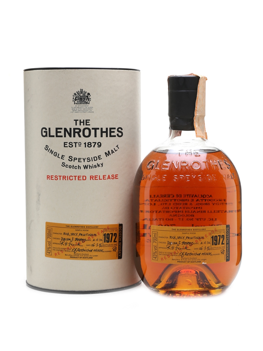 Glenrothes 1972 Restricted Release Bottled 1996 70cl / 43%