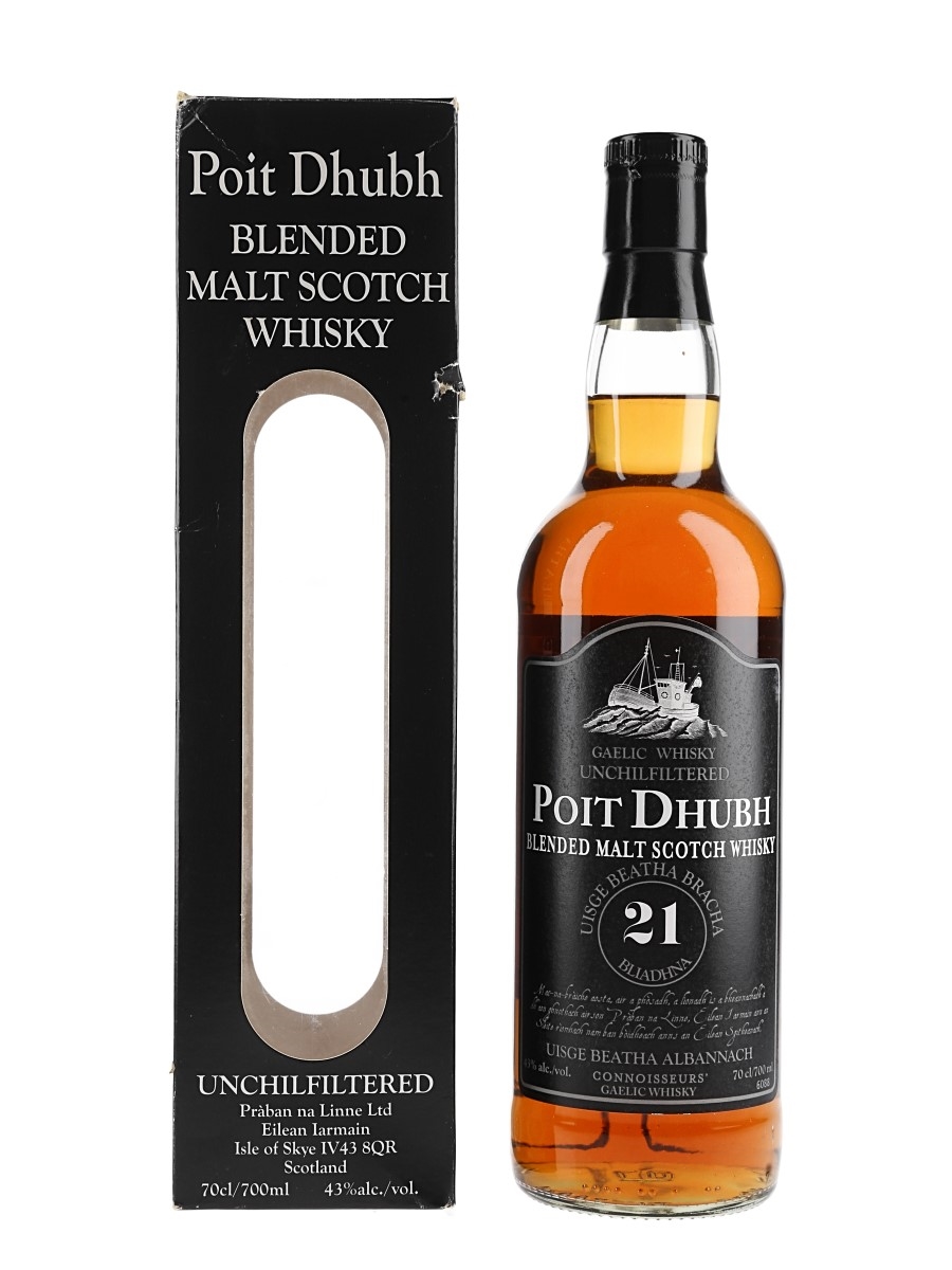 Poit Dhubh 21 Year Old The Gaelic Pure Malt 70cl / 43%