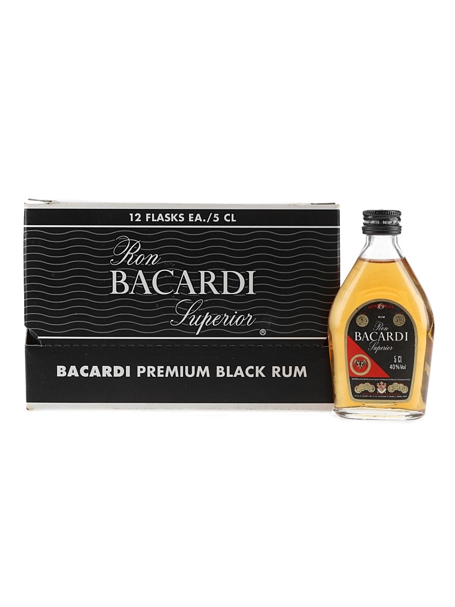 Bacardi Premium Black Bottled 1990s 12 x 5cl / 40%
