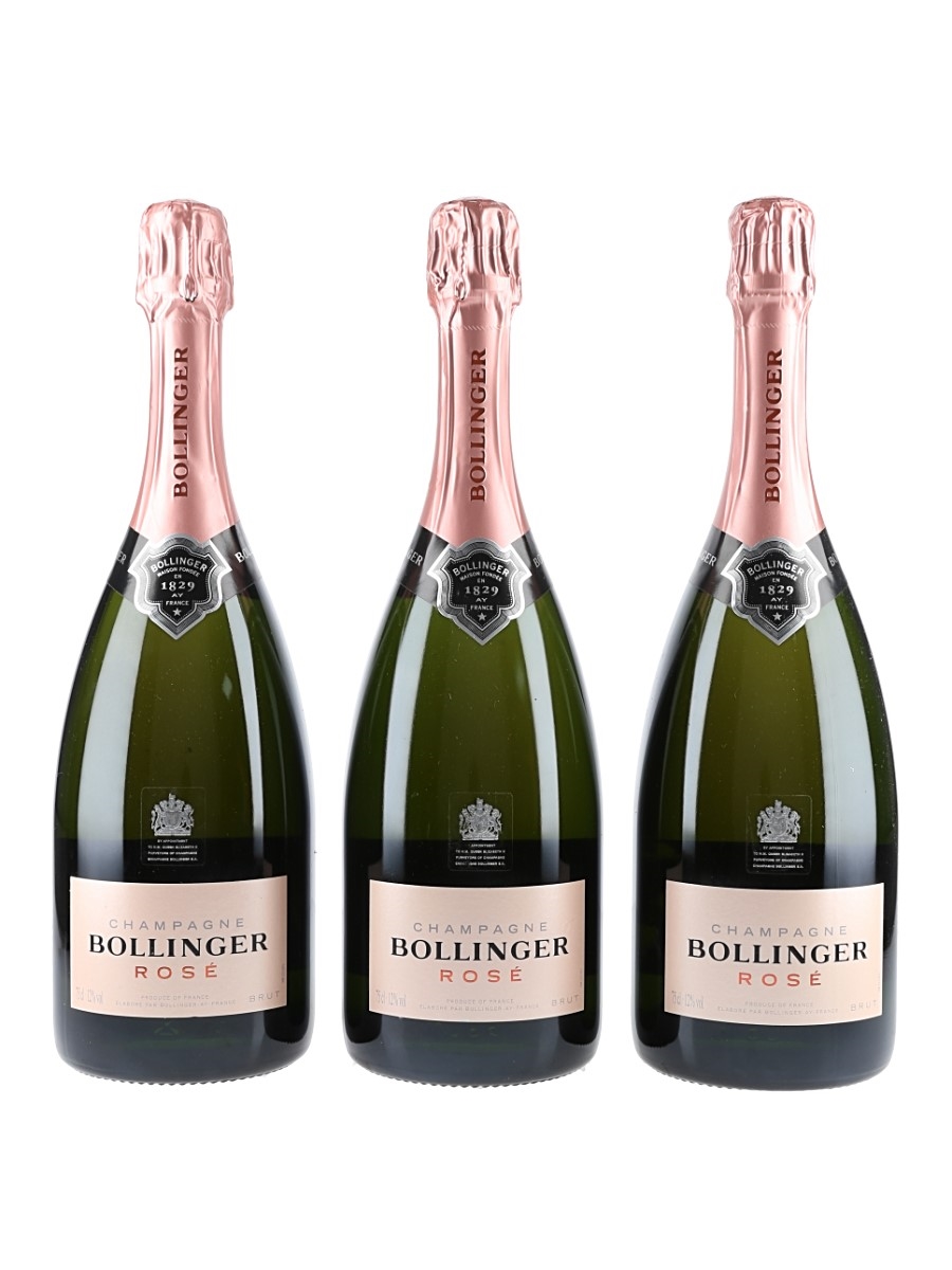Bollinger Rose Champagne  3 x 75cl / 12%