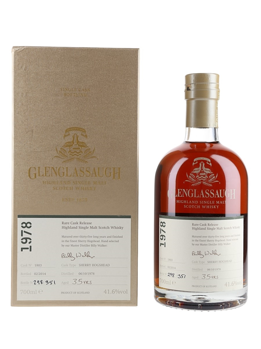 Glenglassaugh 1978 35 Year Old Rare Cask No. 1803 Bottled 2014 70cl / 41.6%