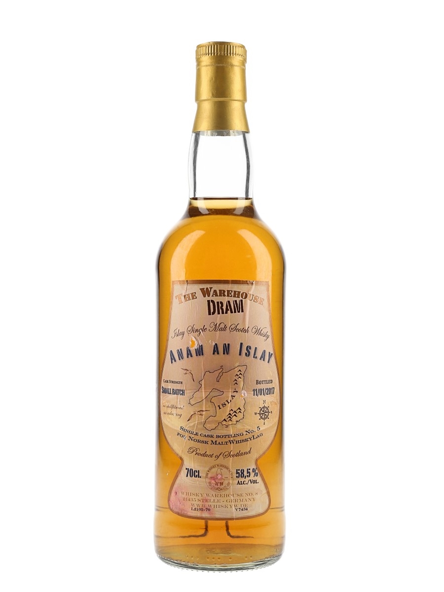 Anam An Islay Cask No.5 Bottled 2017 - The Warehouse Dram 70cl / 58.5%