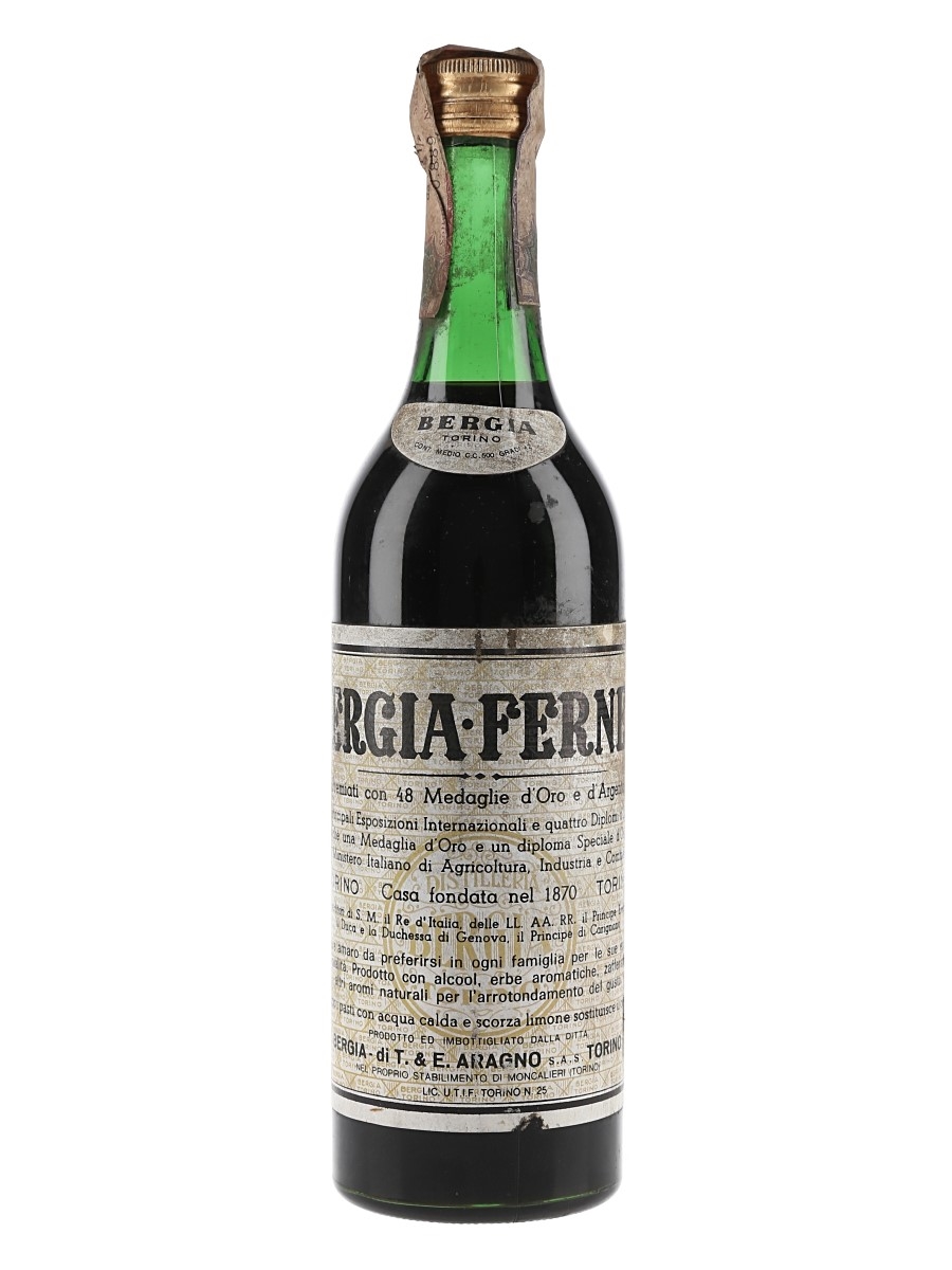 Bergia Fernet Bottled 1960s-1970s 50cl / 42%