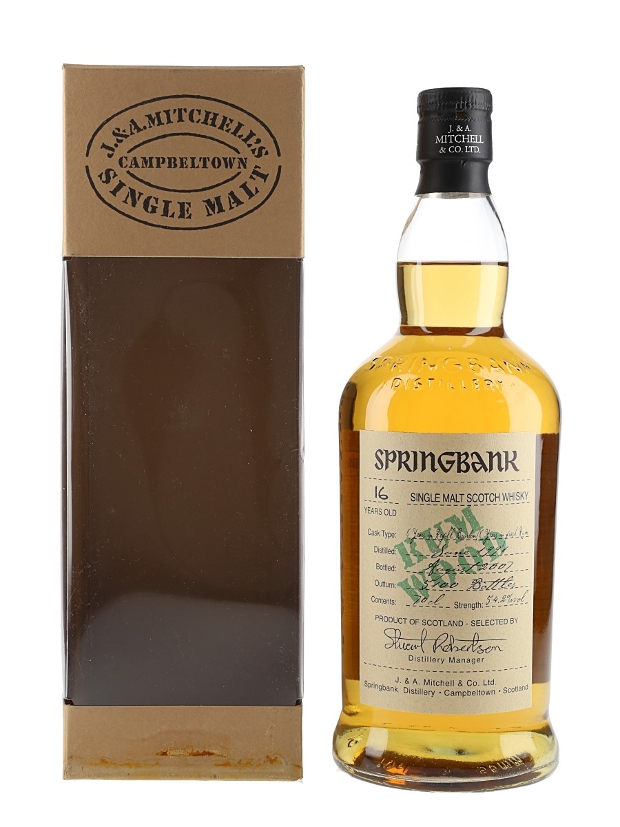 Springbank 1991 16 Year Old Rum Wood Bottled 2002 - Wood Expressions 70cl / 54.2%