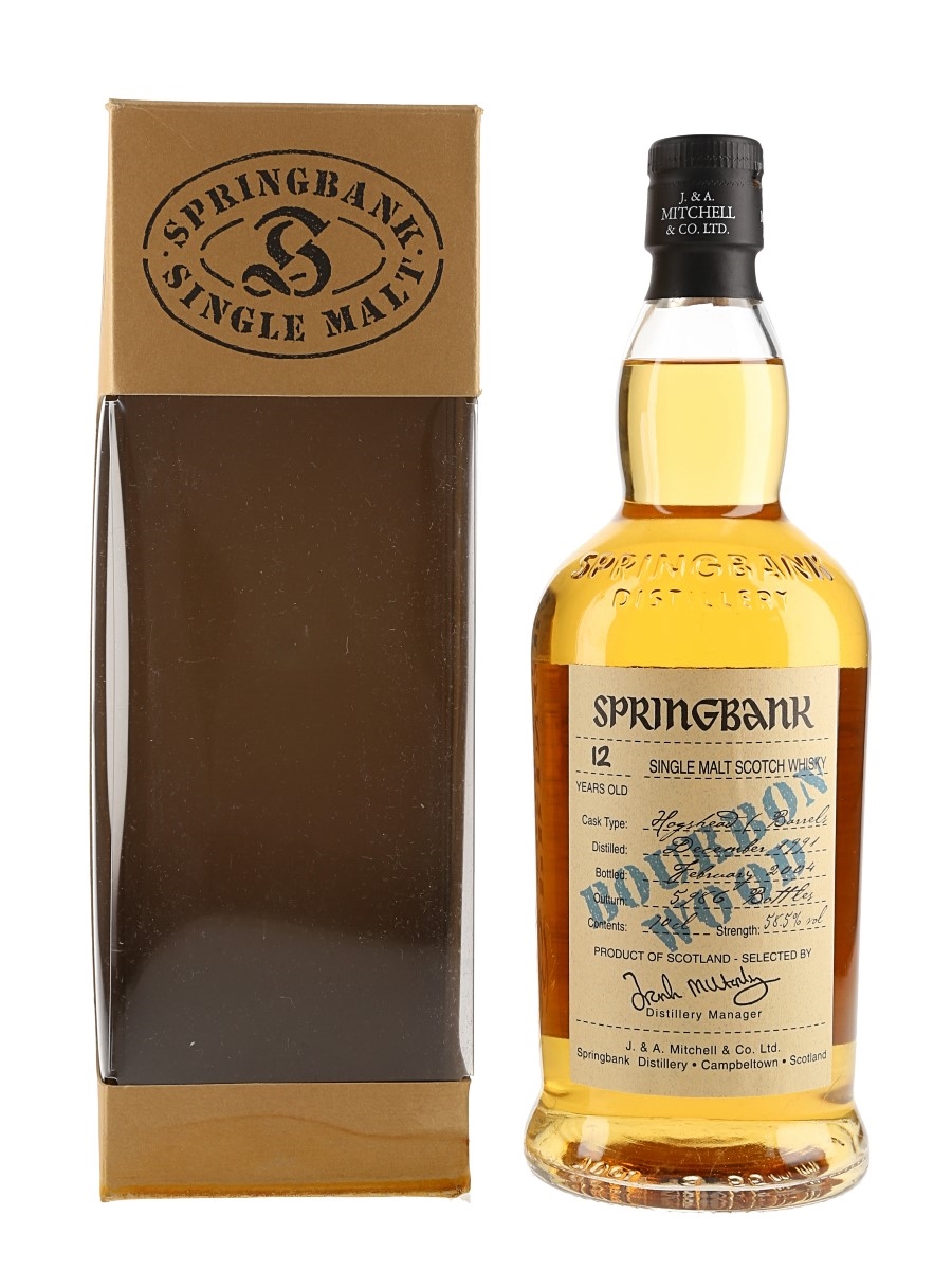 Springbank 1991 12 Year Old Bourbon Wood Bottled 2004 - Wood Expressions 70cl / 58.5%