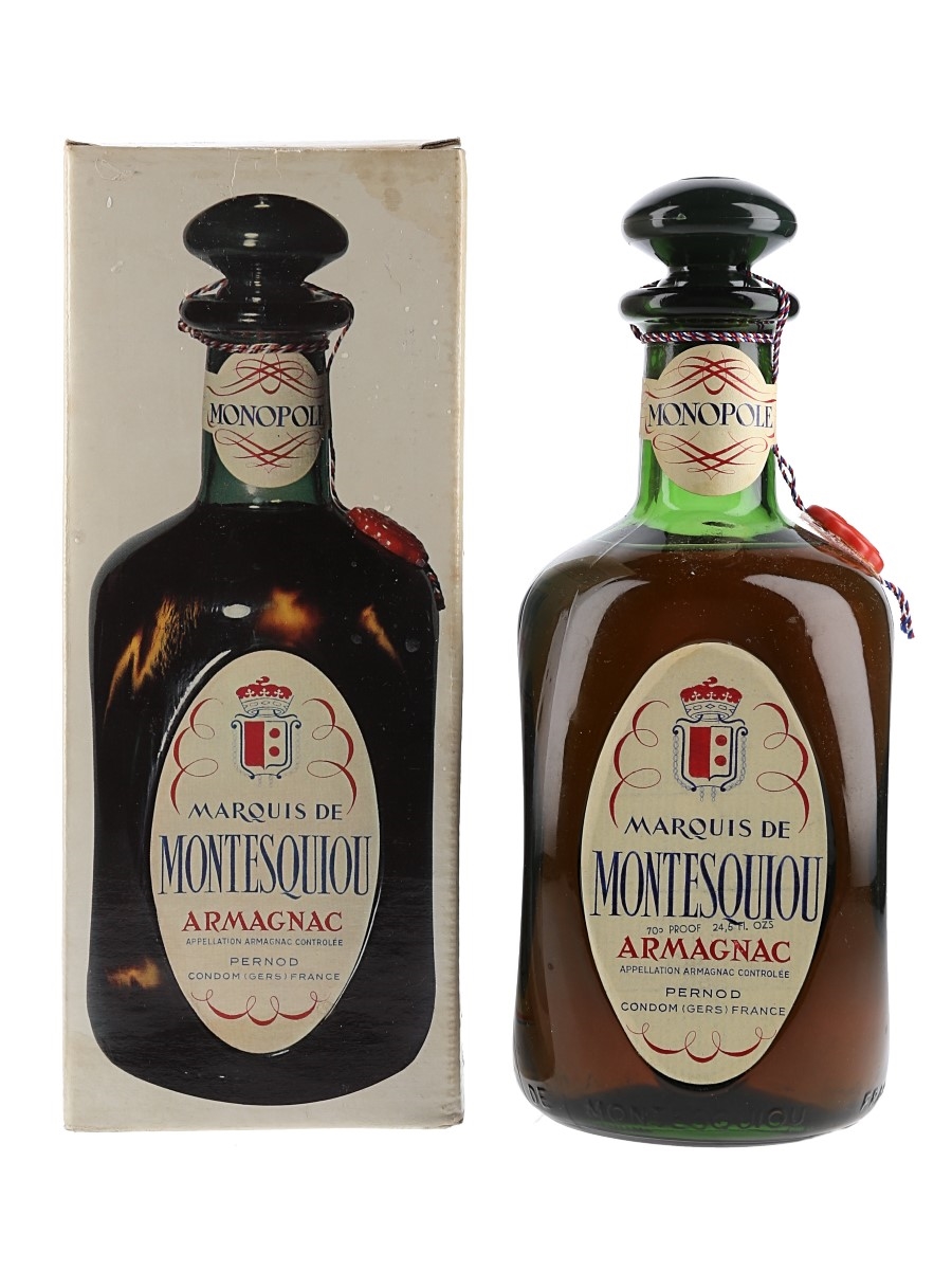 Marquis De Montesquiou Armagnac Bottled 1970s 24.6cl / 40%