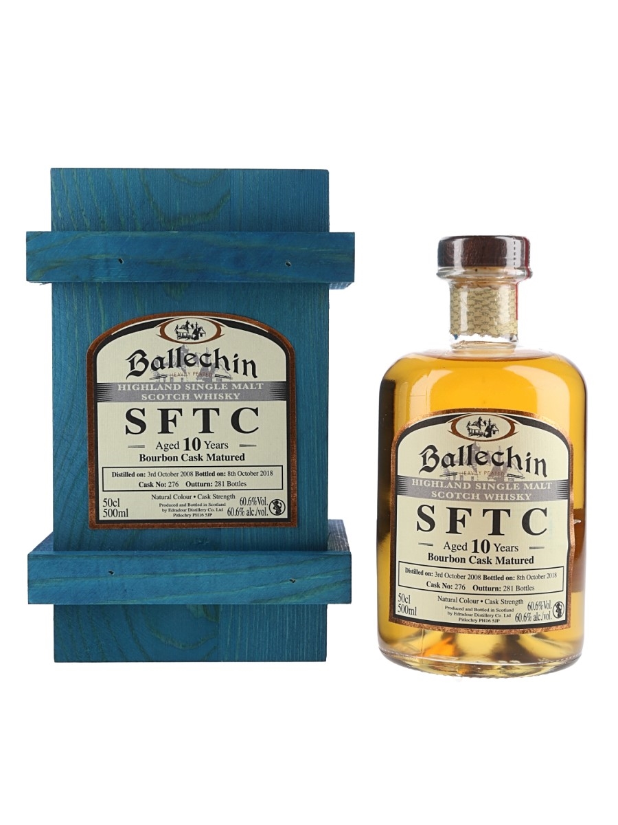 Ballechin 2008 10 Year Old SFTC Cask No.276 Bottled 2018 - Bourbon Cask Matured 50cl / 60.6%