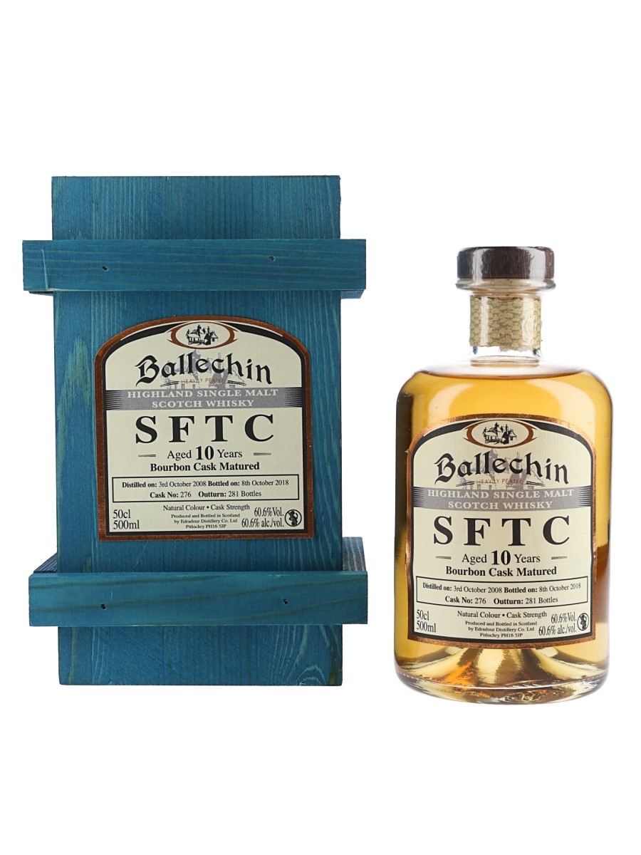 Ballechin 2008 10 Year Old SFTC Cask No.276 Bottled 2018 - Bourbon Cask Matured 50cl / 60.6%