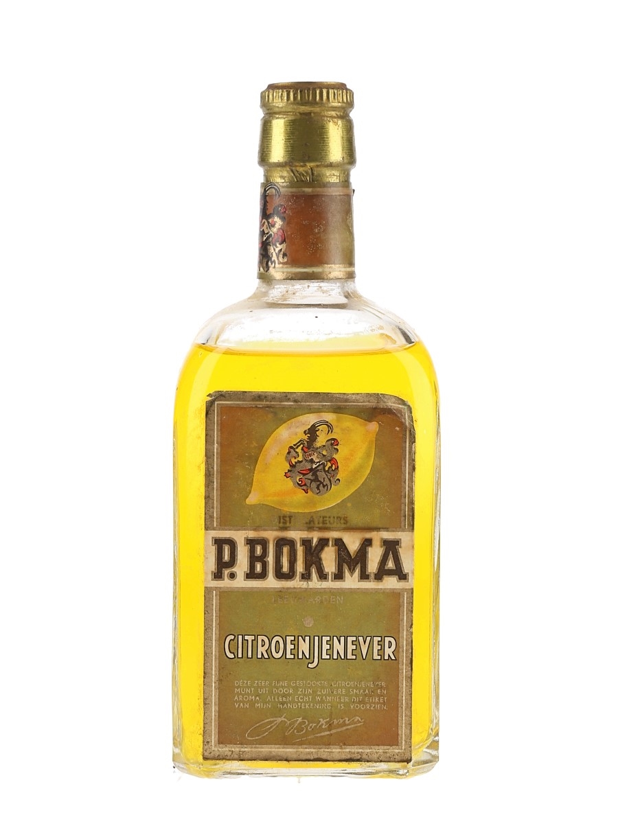 Bokma Citroen Jenever Bottled 1960s-1970s 50cl