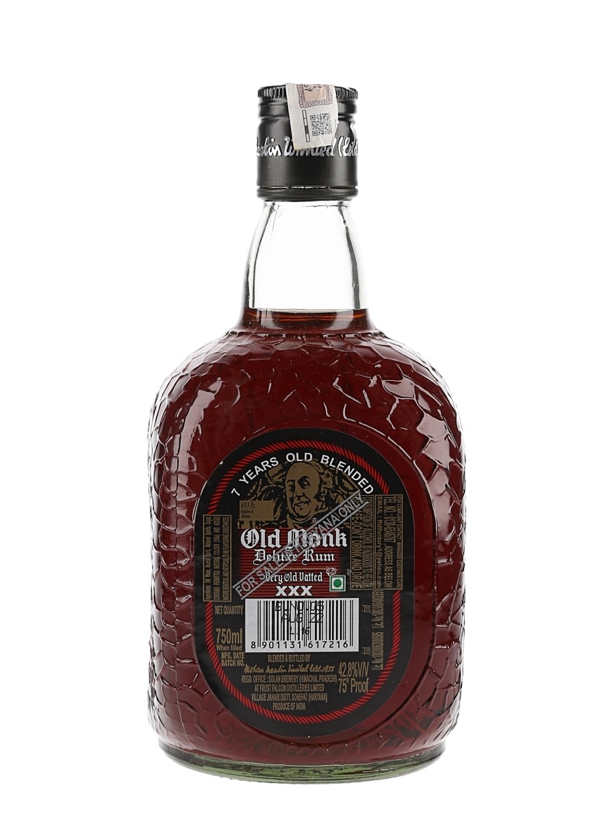 Old Monk 7 Year Old DeLuxe Rum Bottled 2022 75cl / 42.8%