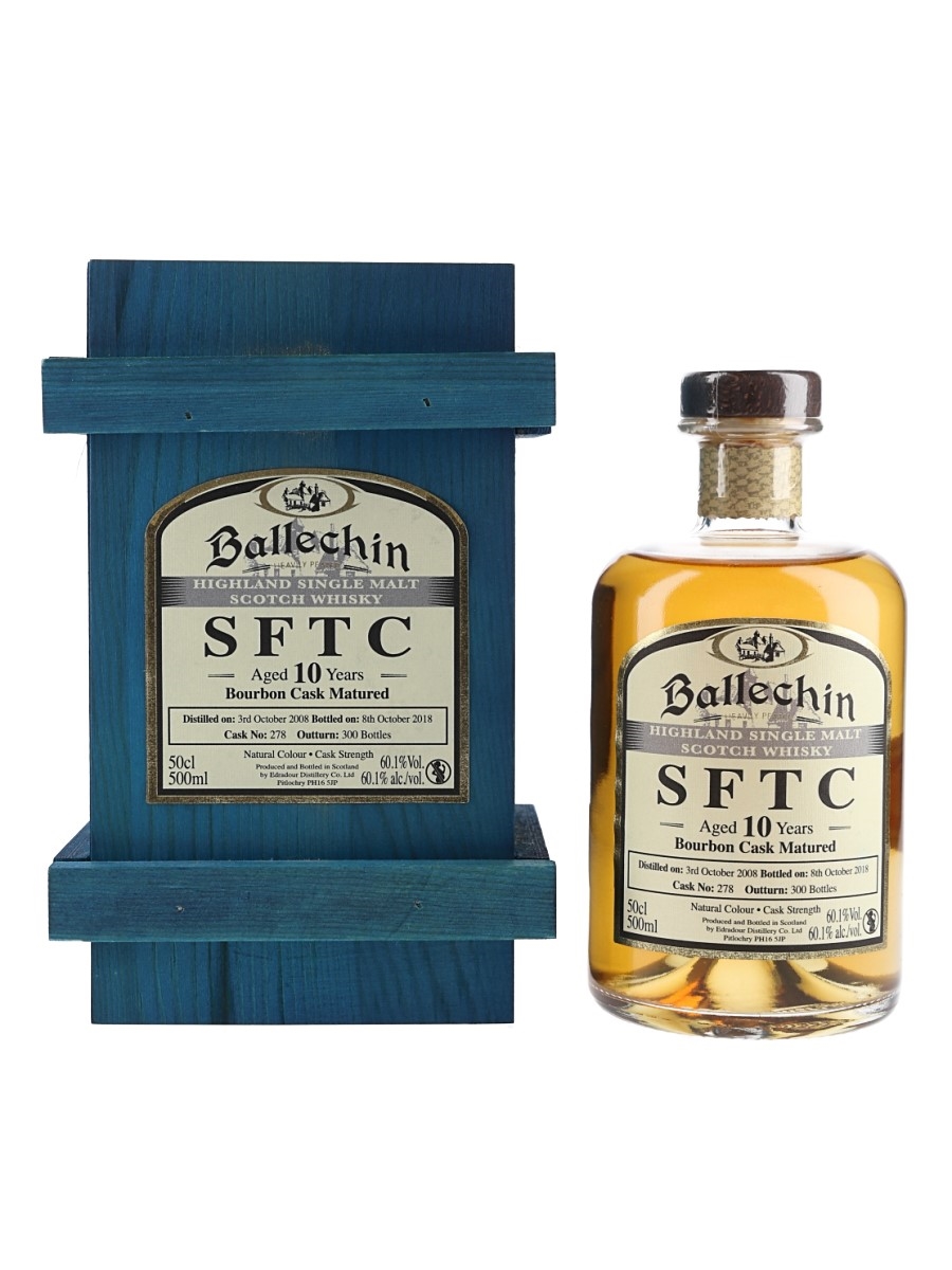 Ballechin 2008 10 Year Old SFTC Cask No.281 Bottled 2018 - Bourbon Cask Matured 50cl / 60.1%