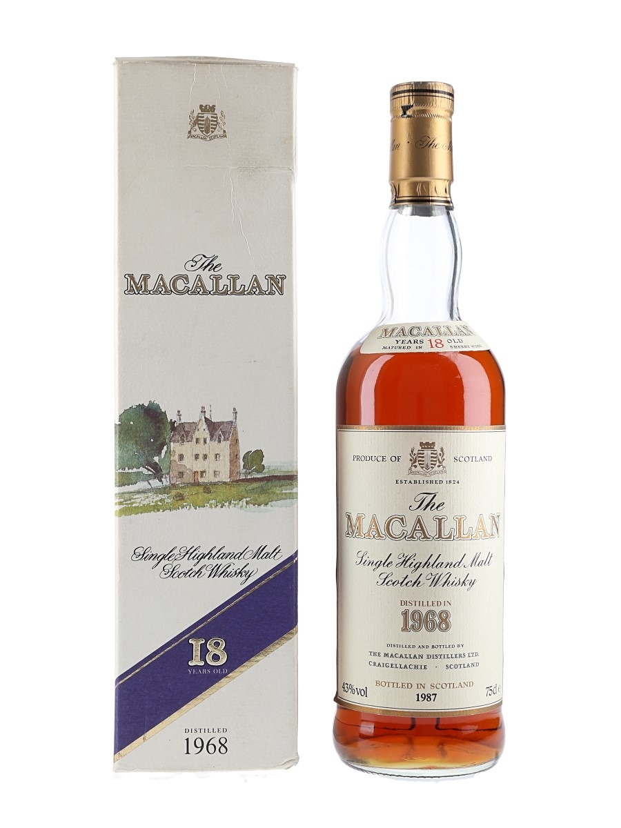 Macallan 1968 18 Year Old Bottled 1987 75cl / 43%