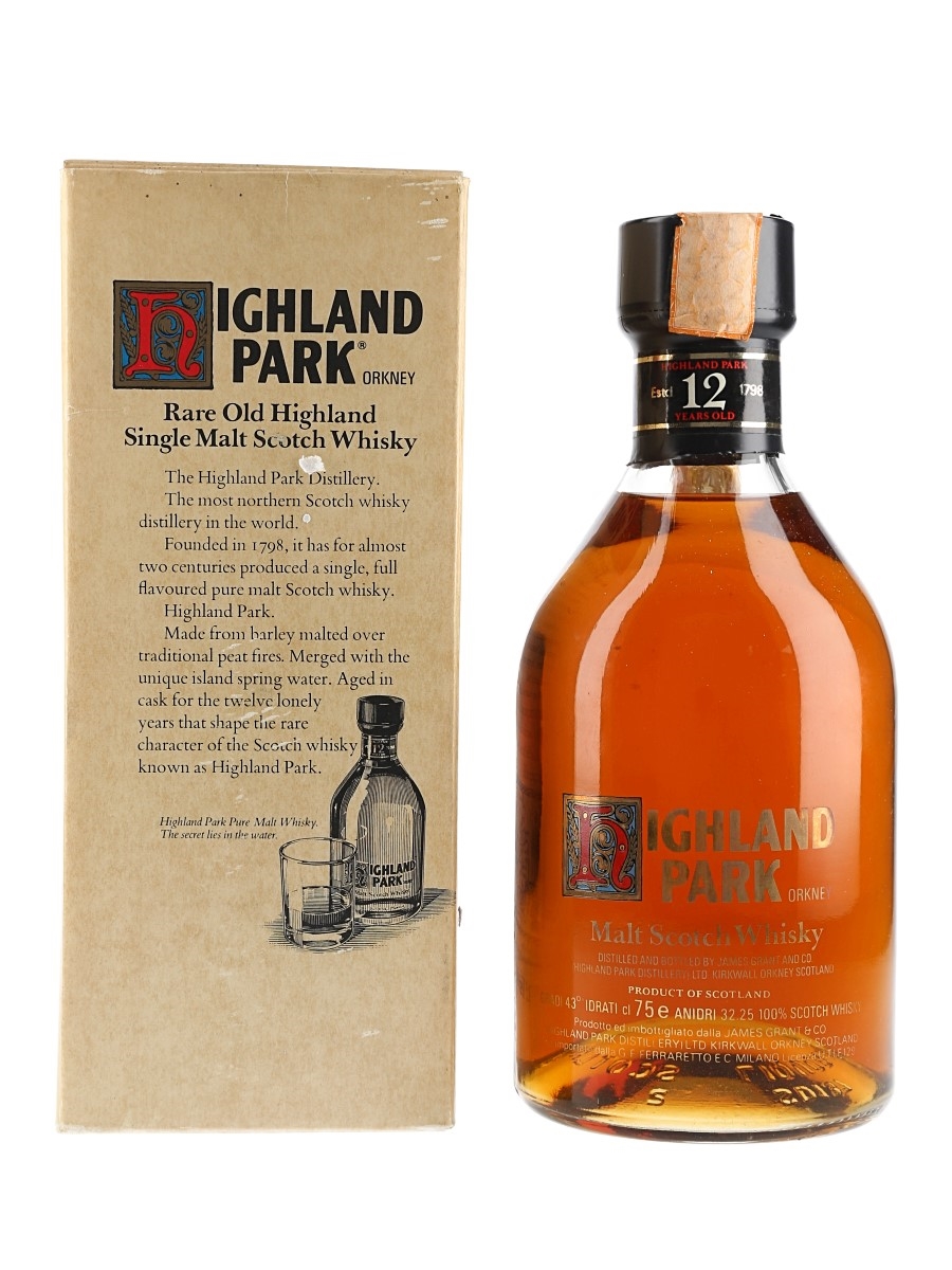 Highland Park 12 Year Old Bottled 1980s - Italian Import 75cl / 43%