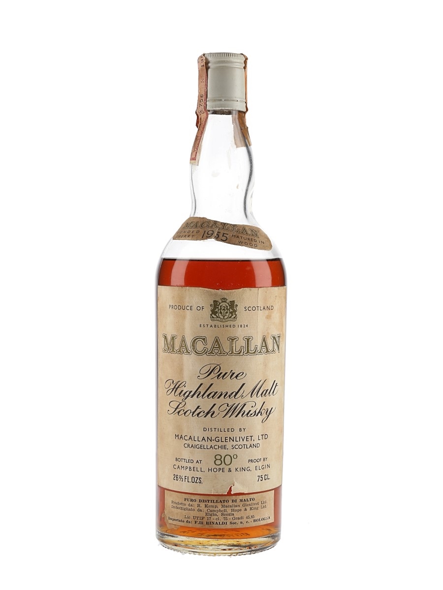Macallan 1955 Campbell, Hope & King Bottled 1970s - Rinaldi 75cl / 45.8%
