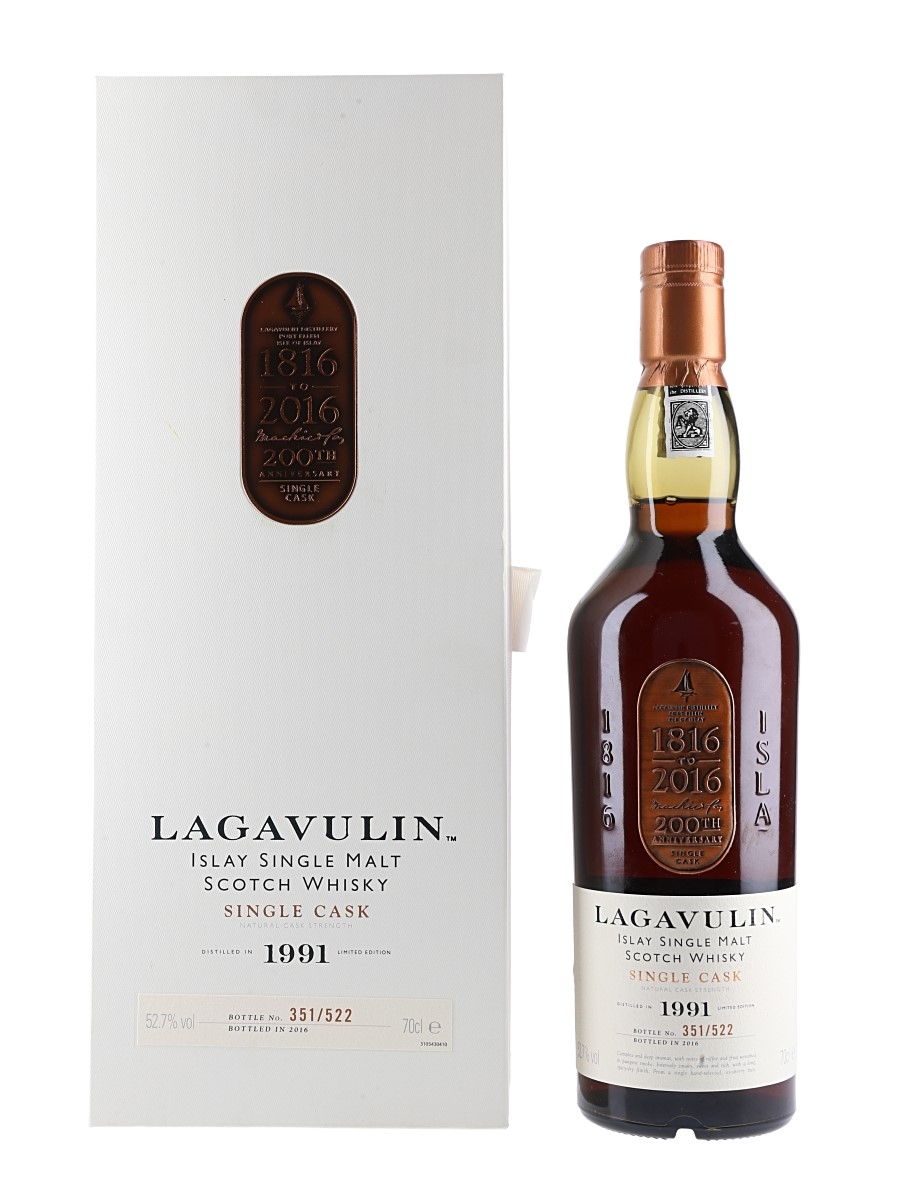Lagavulin 1991 Single Cask 200th Anniversary Charity Bottling 70cl / 52.7%