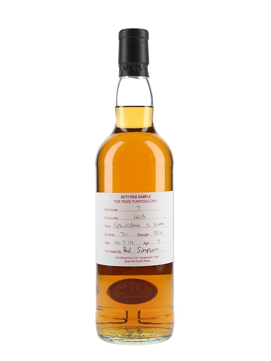 Springbank 2014 Sherry 7 Year Old The Cage 70cl / 58.4%