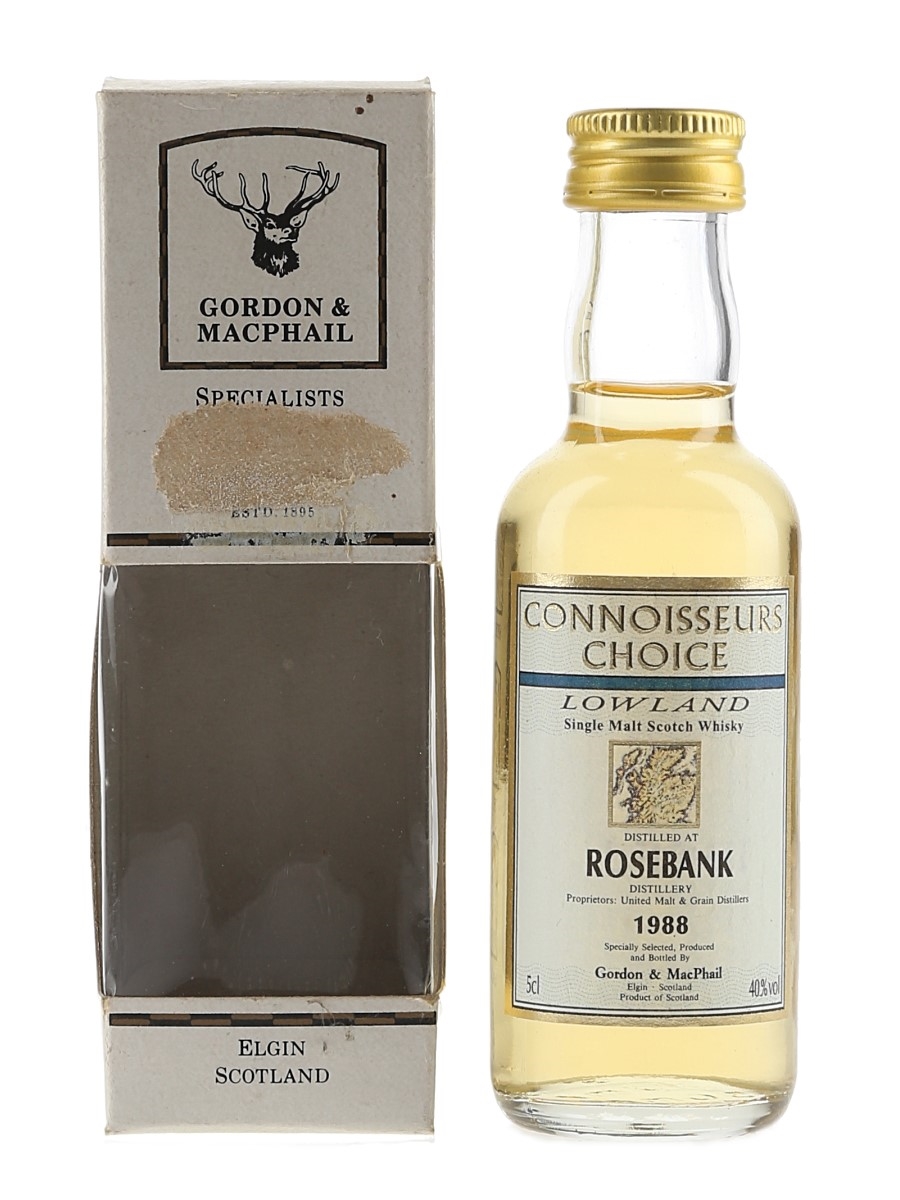 Rosebank 1988 Connoisseurs Choice Bottled 1990s - Gordon & MacPhail 5cl / 40%