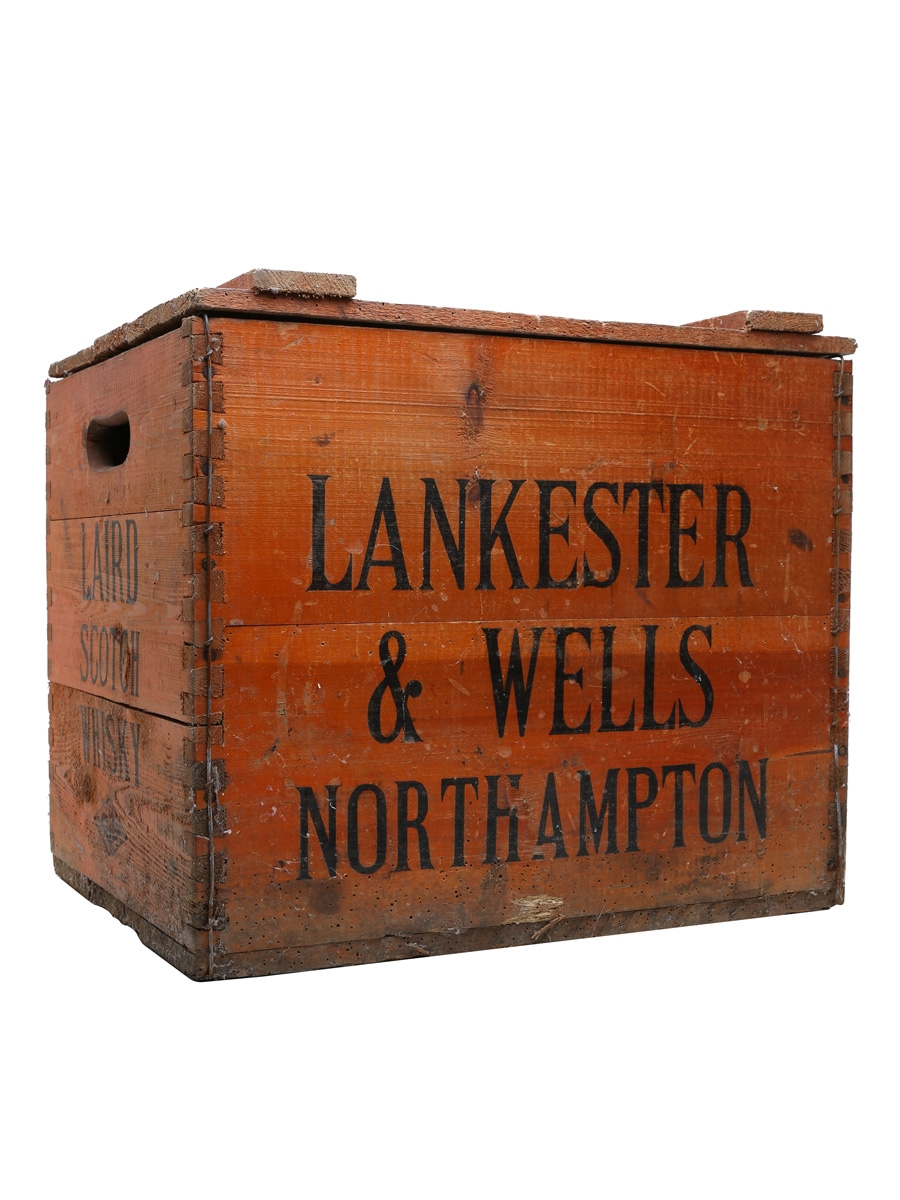 Laird Scotch Whisky Wooden Box Lankester & Wells Northampton 45cm x 38cm x 33cm