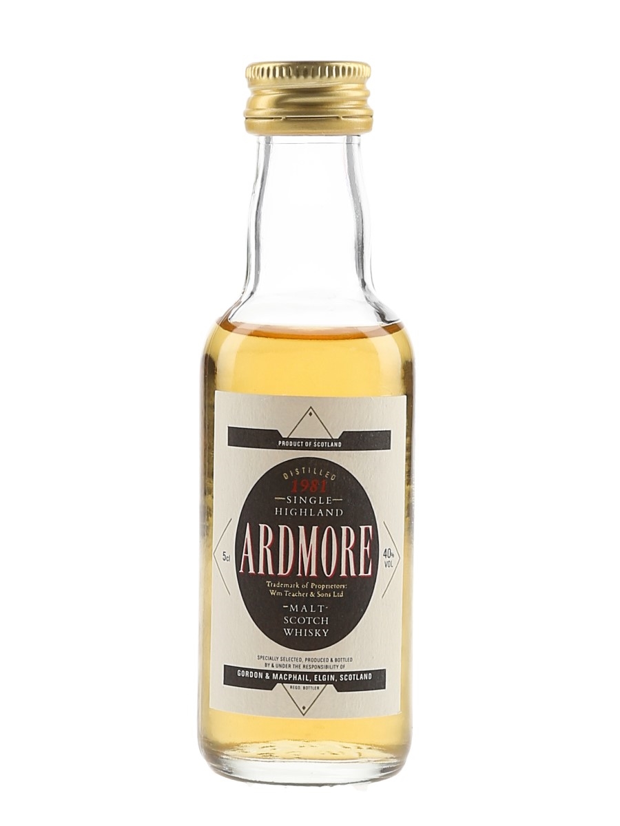 Ardmore 1981 Bottled 1990s - Gordon & MacPhail 5cl / 40%