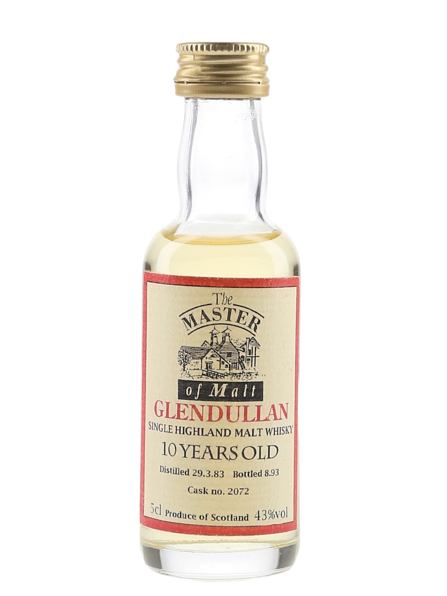 Glendullan 1983 10 Year Old Cask No.2072 Bottled 1993 - The Master Of Malt 5cl / 43%