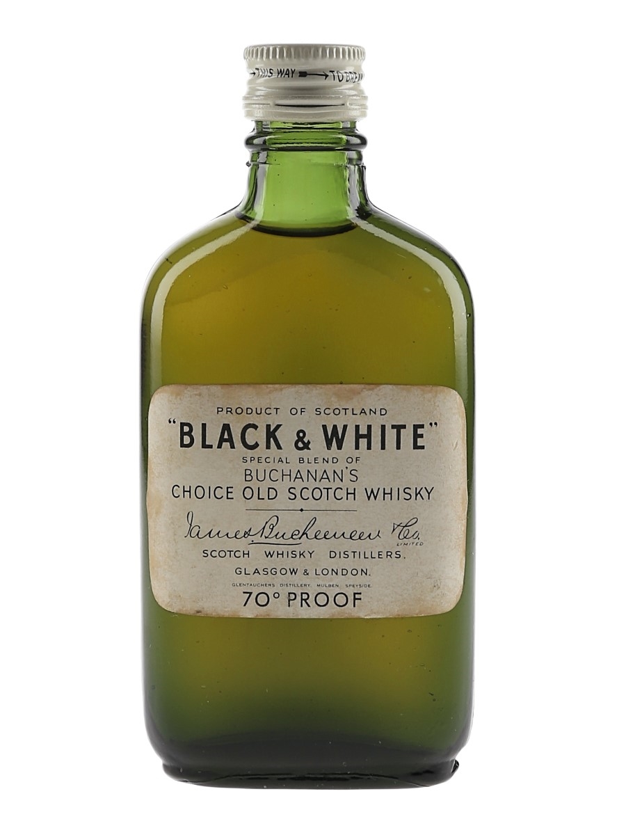 Black & White 70 Proof Bottled 1970s 5cl / 40%