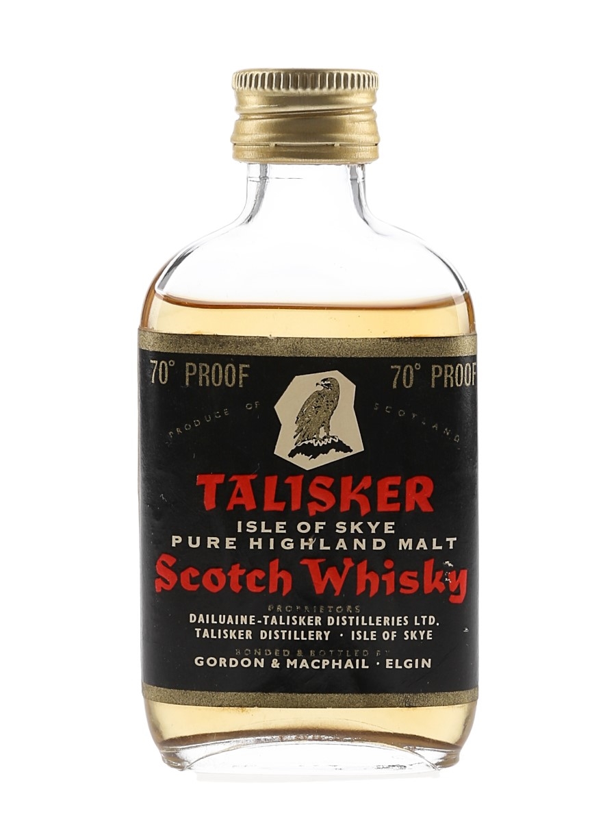Talisker 70 Proof Gordon & MacPhail Bottled 1970s-1980s  - Black Label Gold Eagle 5cl / 40%