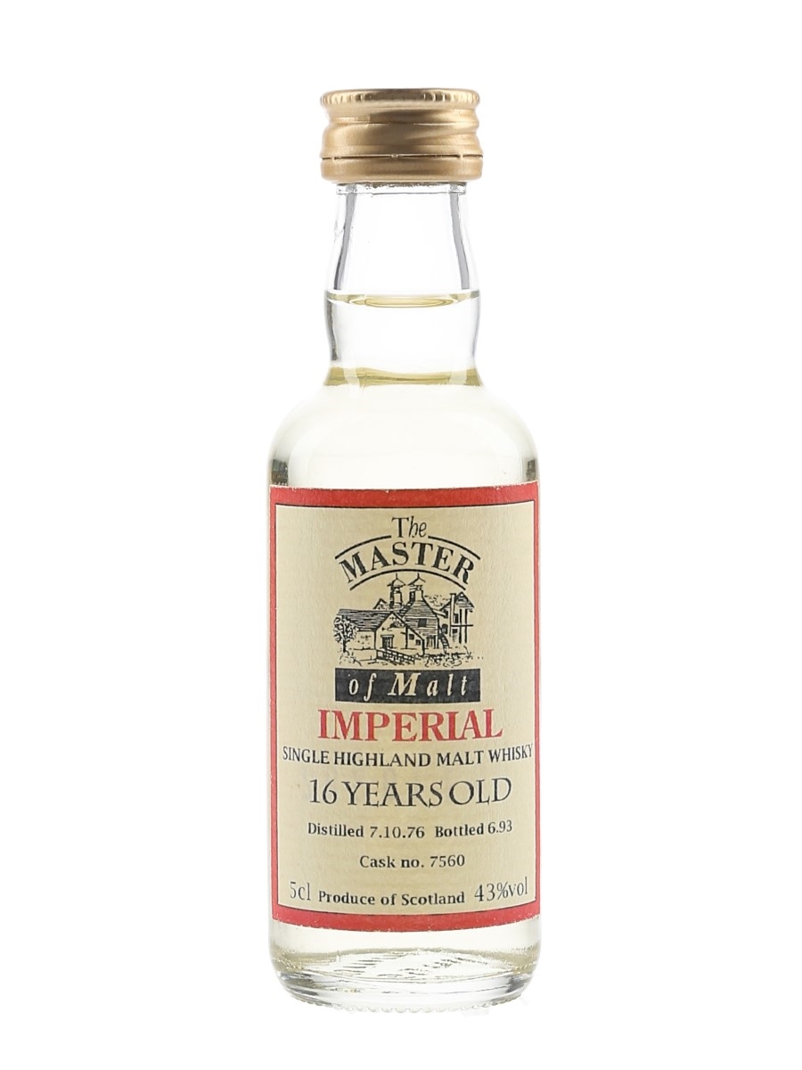 Imperial 1976 16 Year Old Cask No.7560 Bottled 1993 - The Master Of Malt 5cl / 43%