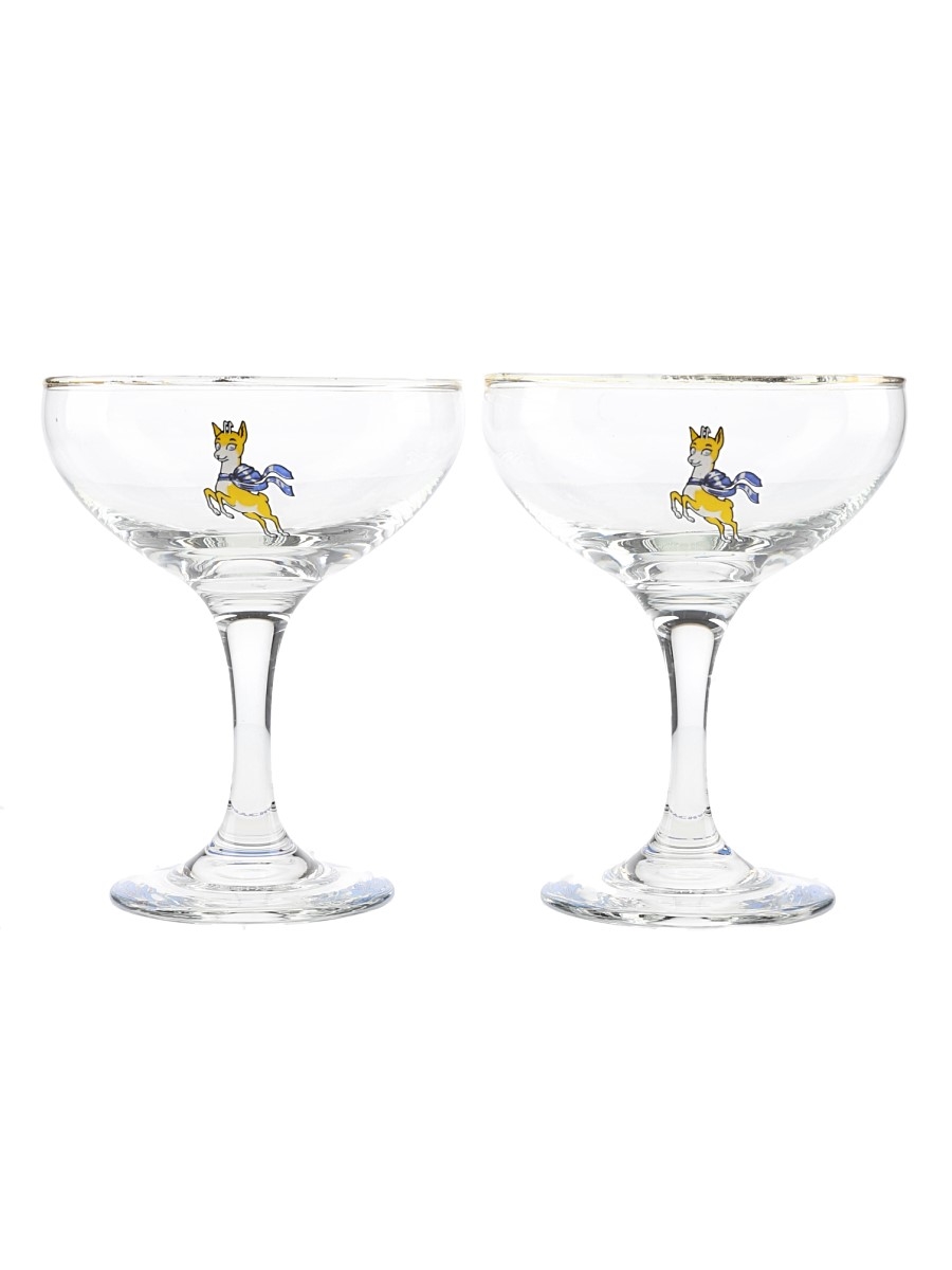 Babycham Champagne Coupe Glasses  