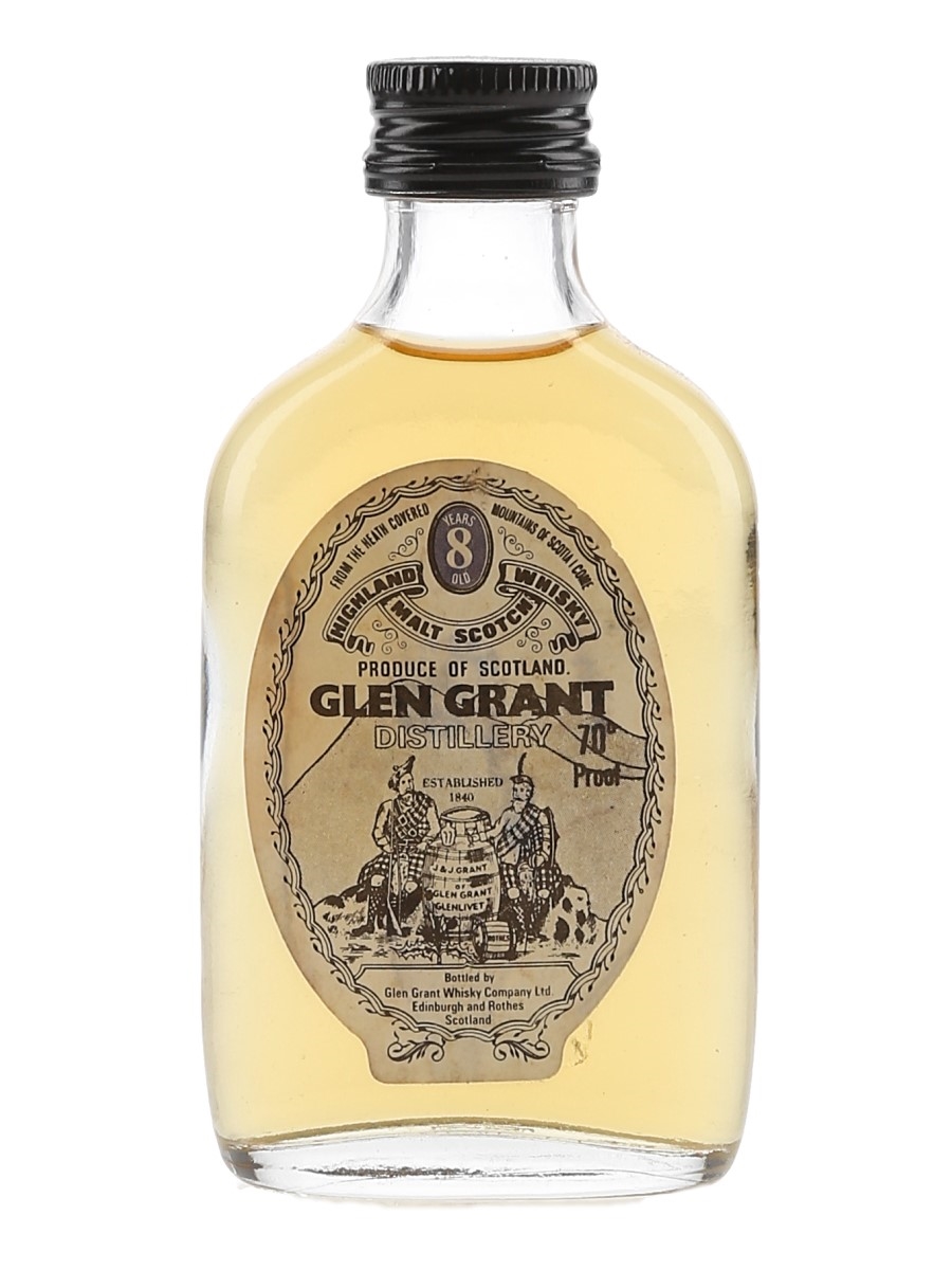 Glen Grant 8 Year Old 70 Proof Bottled 1970s - Gordon & MacPhail 5cl / 40%