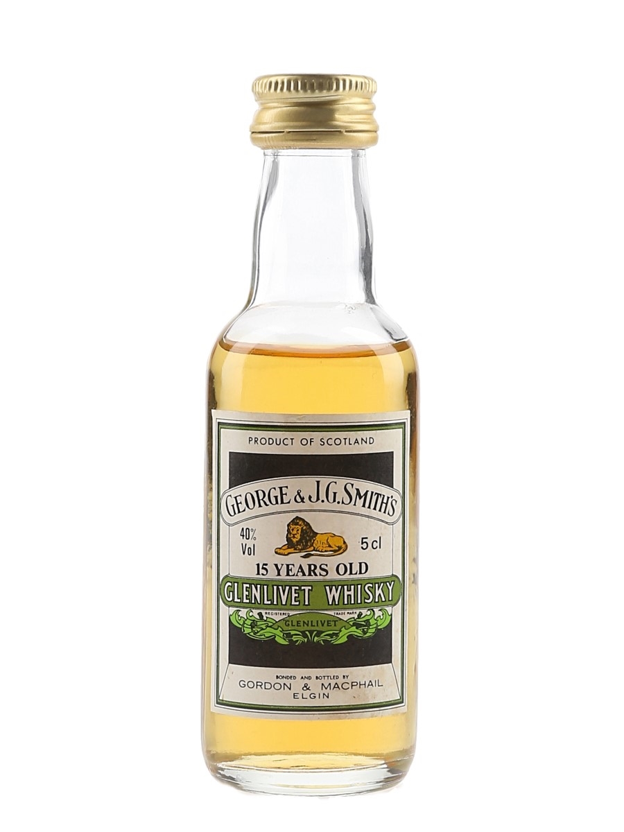 Glenlivet 15 Year Old Bottled 1980s - Gordon & MacPhail 5cl / 40%
