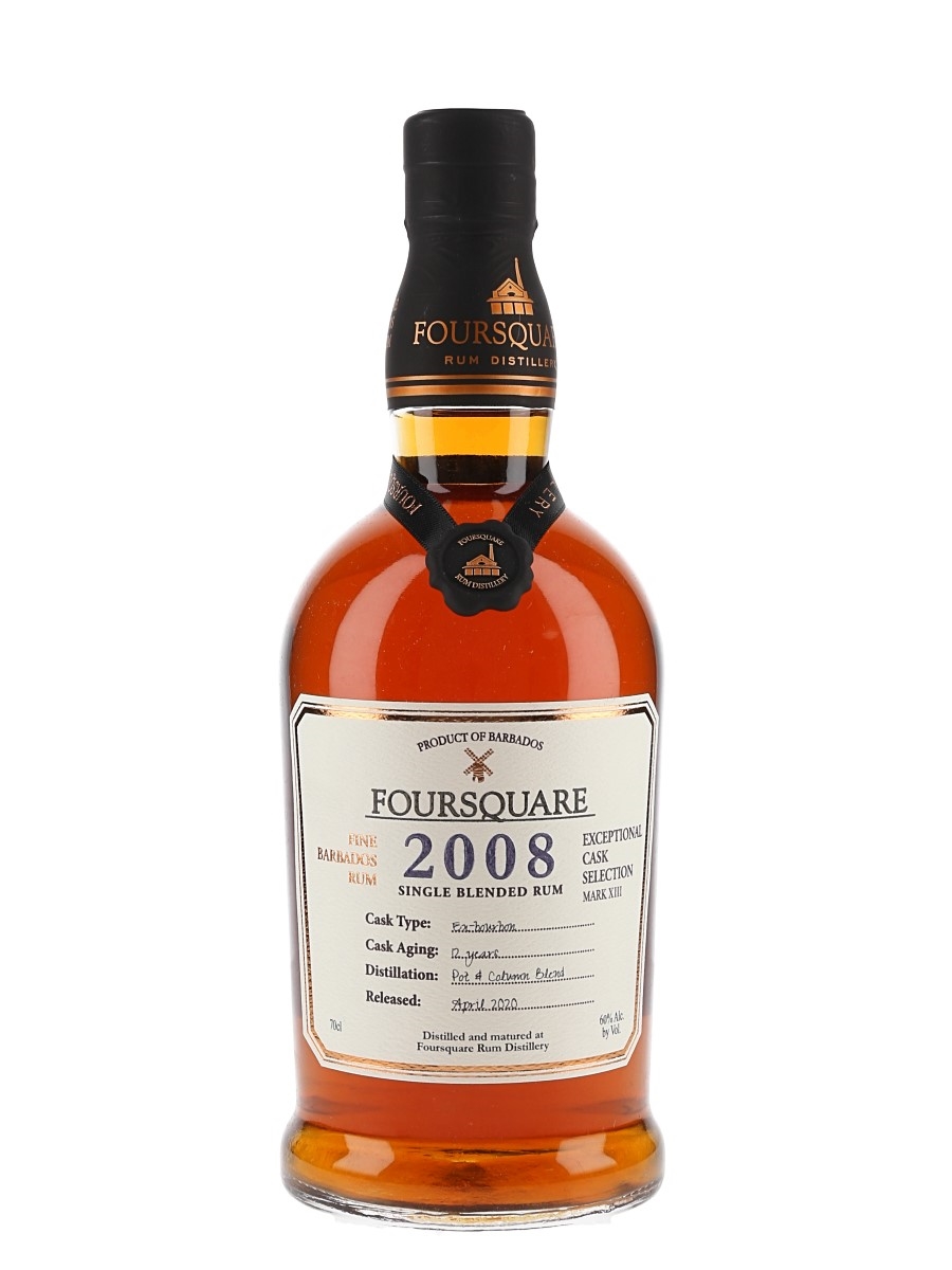 Foursquare 2008 12 Year Old Single Blended Rum Bottled 2020 - Exceptional Cask Selection Mark XIII 70cl / 60%
