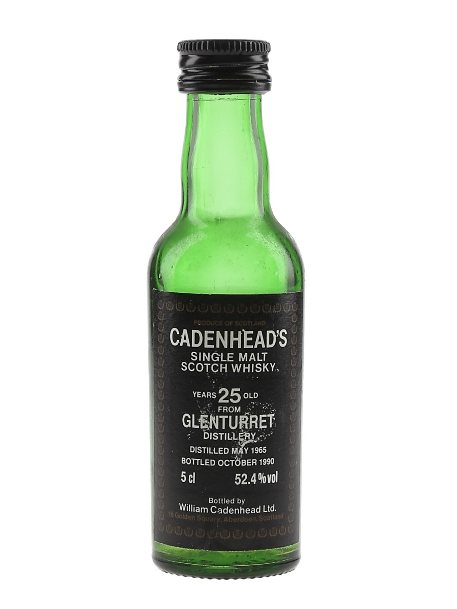 Glenturret 1965 25 Year Old Bottled 1990 - Cadenhead's 5cl / 52.4%