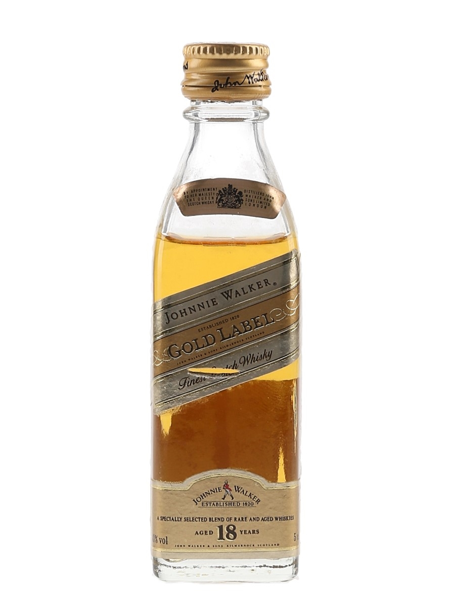 Johnnie Walker 18 Year Old Gold Label Bottled 1990s 5cl / 43%
