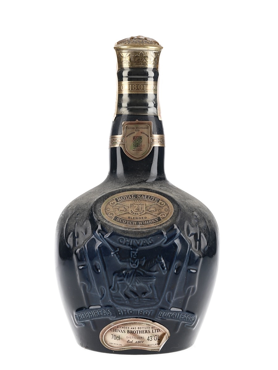 Royal Salute 21 Year Old Bottled 1990s - Blue Ceramic Decanter 70cl / 43%
