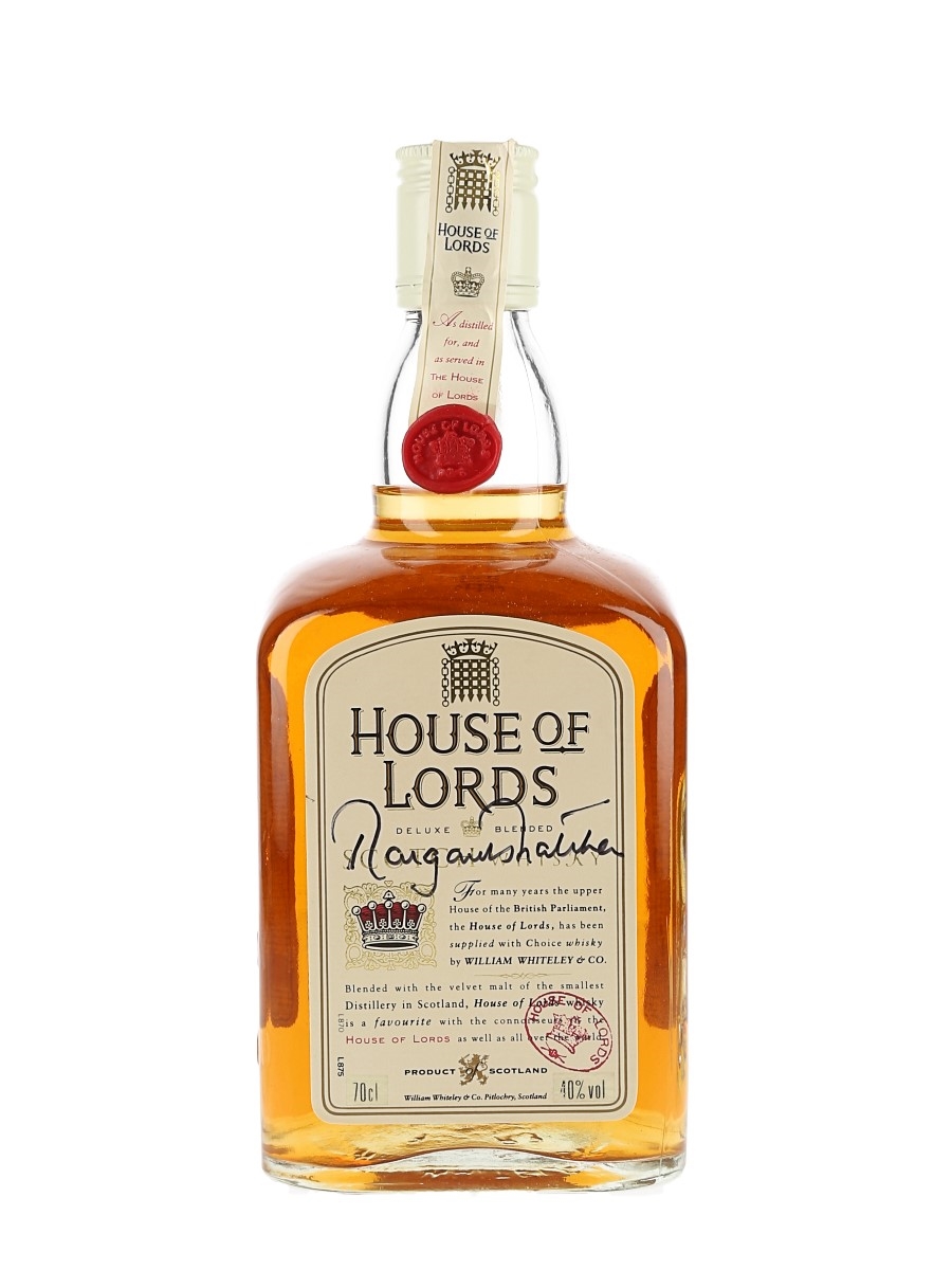 House Of Lords Deluxe Signed By Margaret Thatcher 70cl / 40%